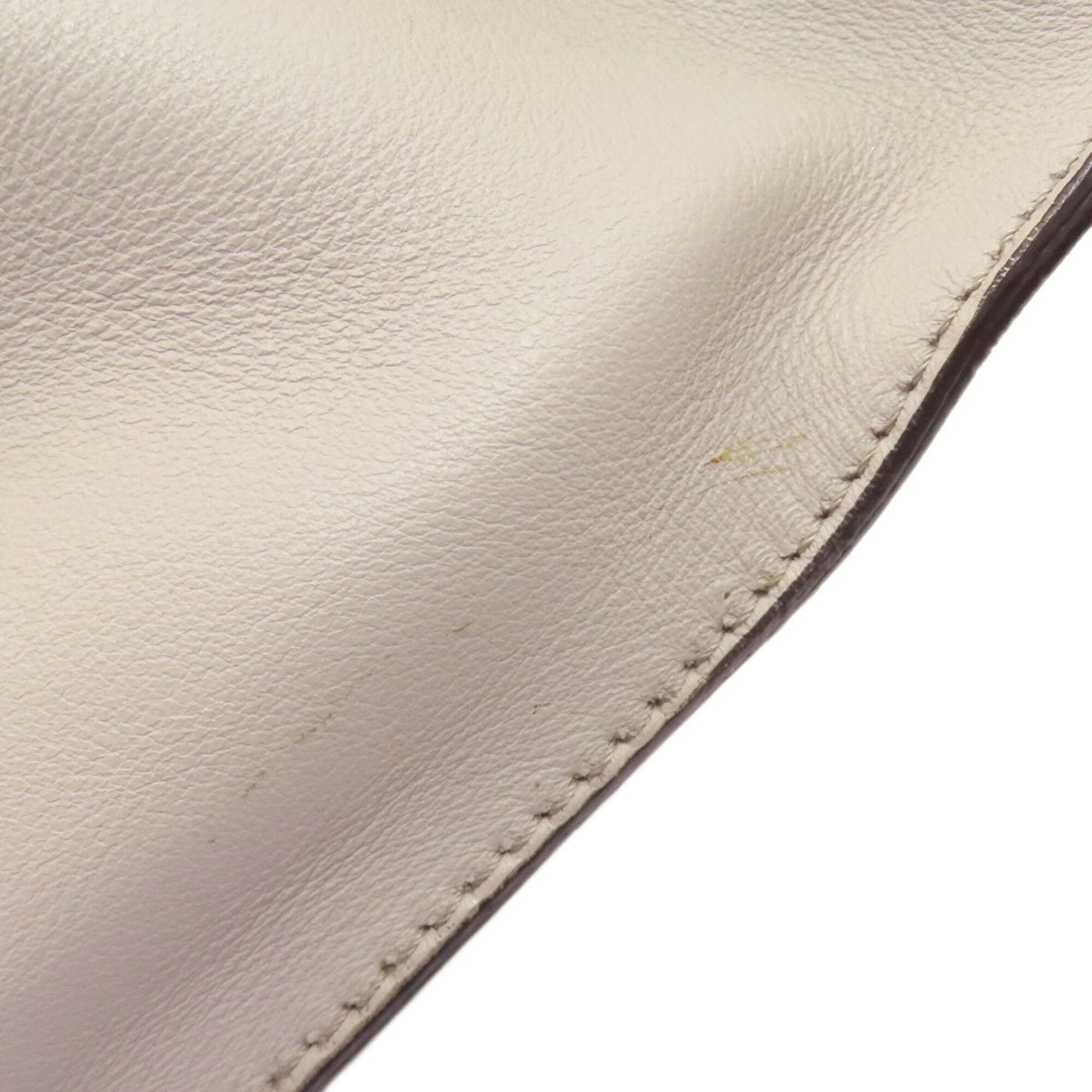 Fendi Light Gray Leather Handbag (Pre-Owned)