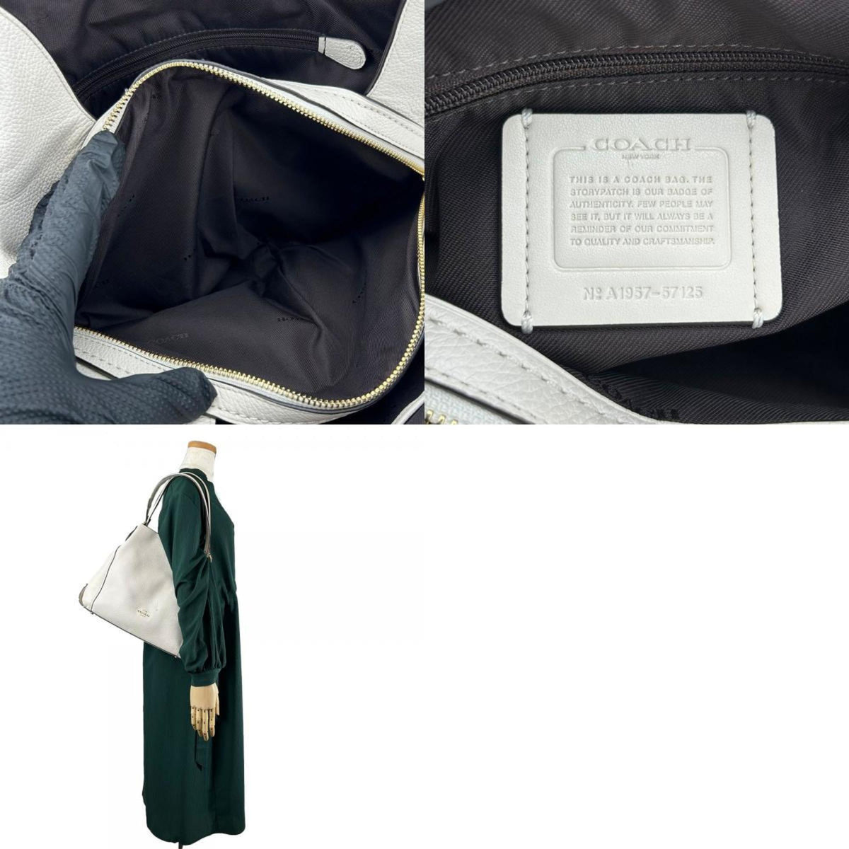 Coach Off-White Leather Shoulder Bag (Pre-Owned)