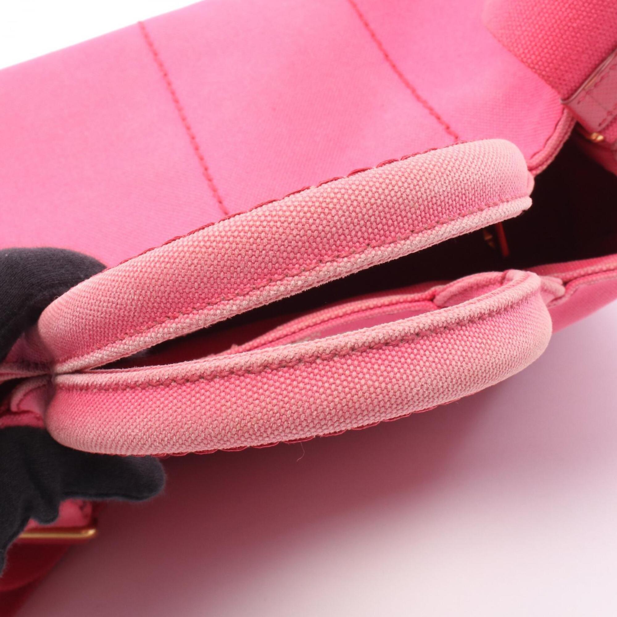 Prada Pink Canapa Handbag Tote Bag (Pre-Owned)