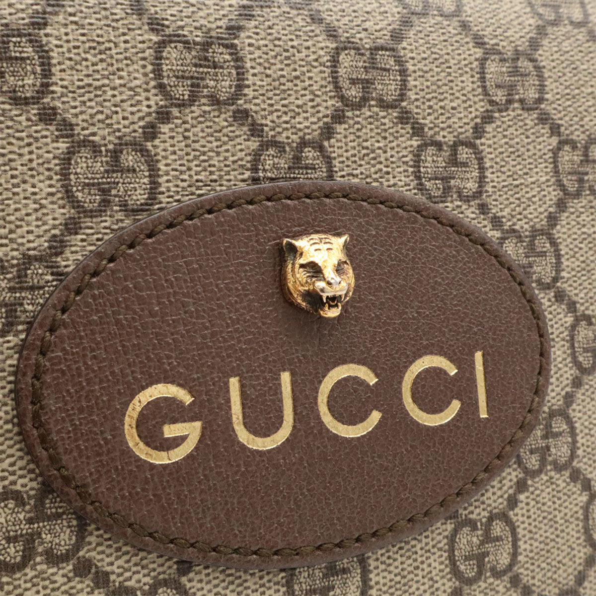 Gucci Beige Brown Green Red Color Yellow Gg Supreme Canvas Clutch Bag Handbag Shoulder Bag (Pre-Owned)
