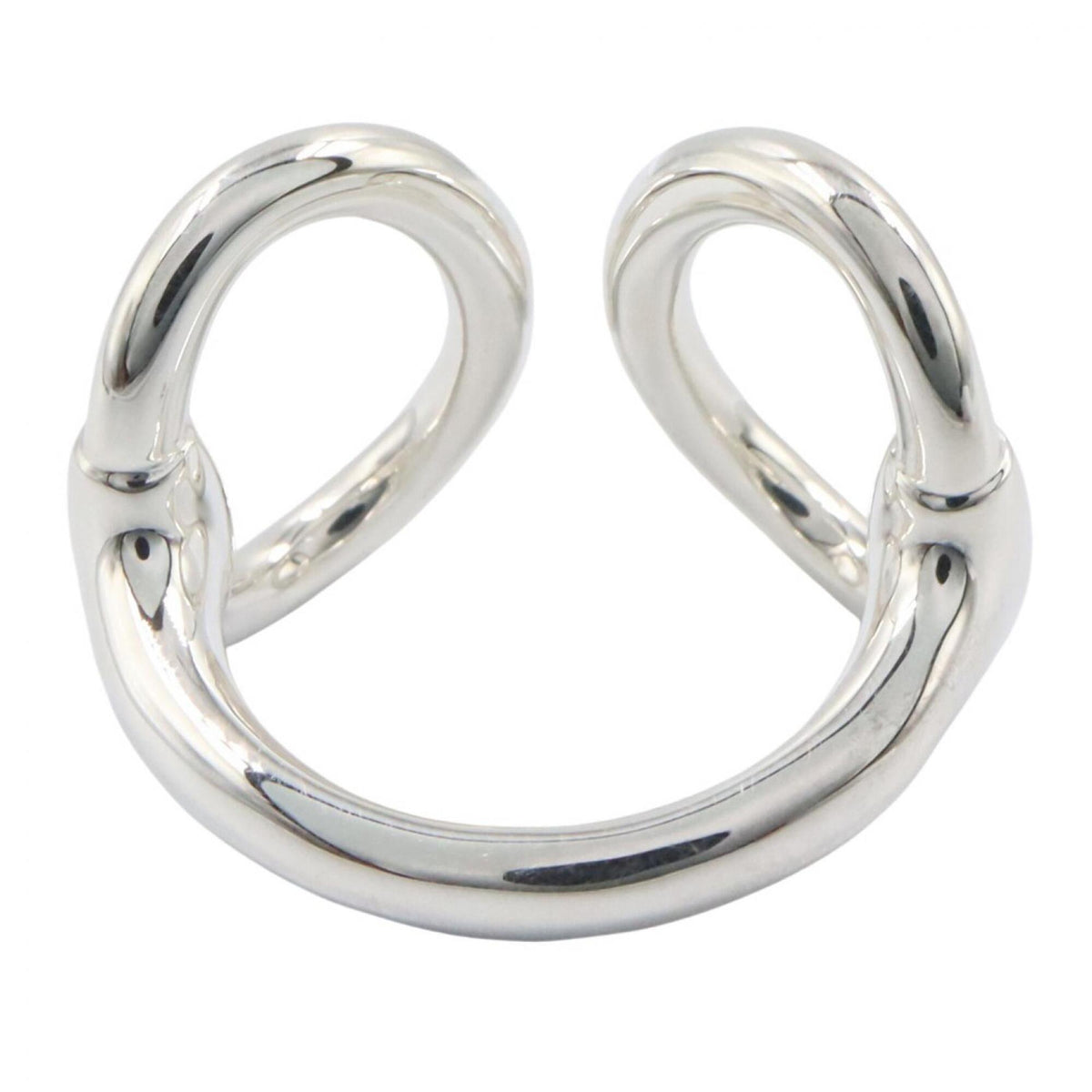 Hermes Silver Silver 925 Band Ring (Pre-Owned)