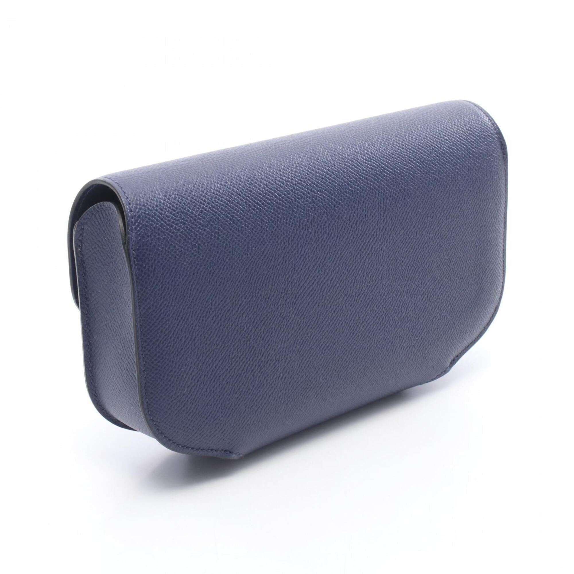 Hermes Blue Epsom Leather Clutch Bag Handbag (Pre-Owned)