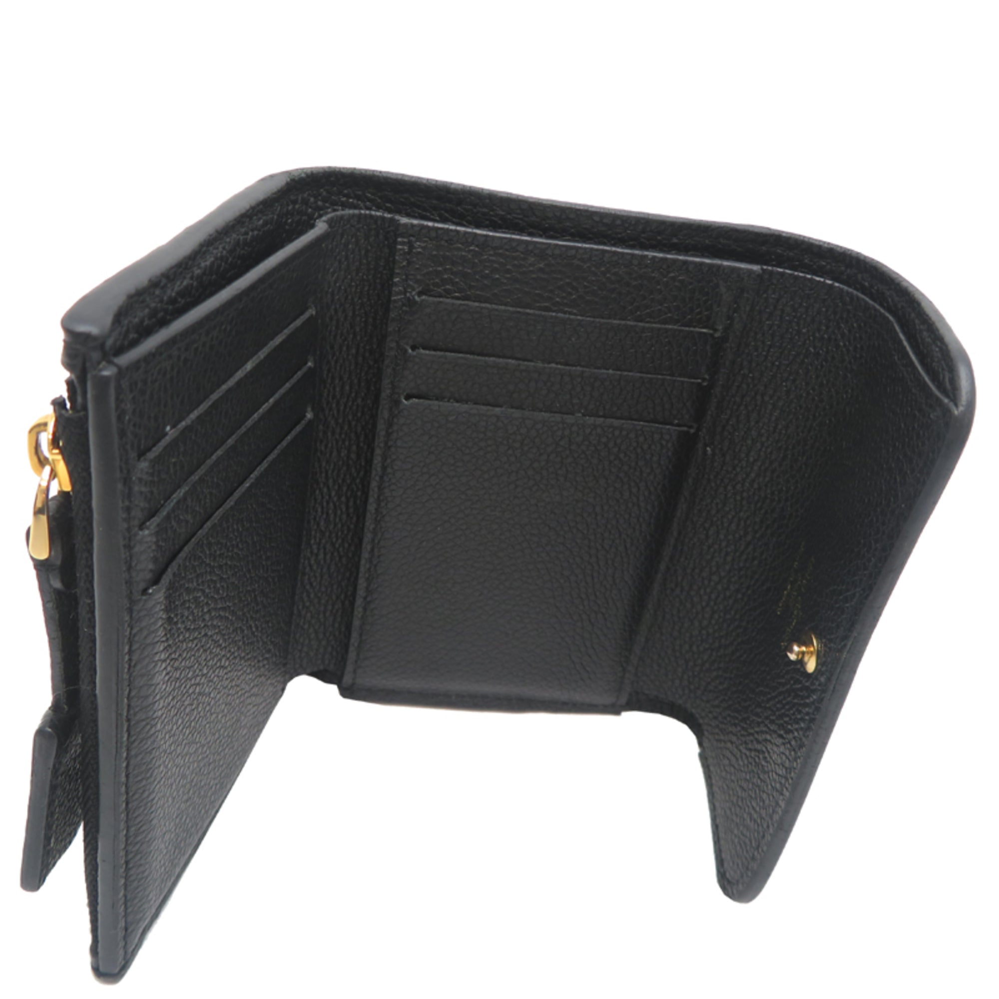 Louis Vuitton Black Noir Monogram Empreinte Wallet (Tri-Fold) (Pre-Owned)