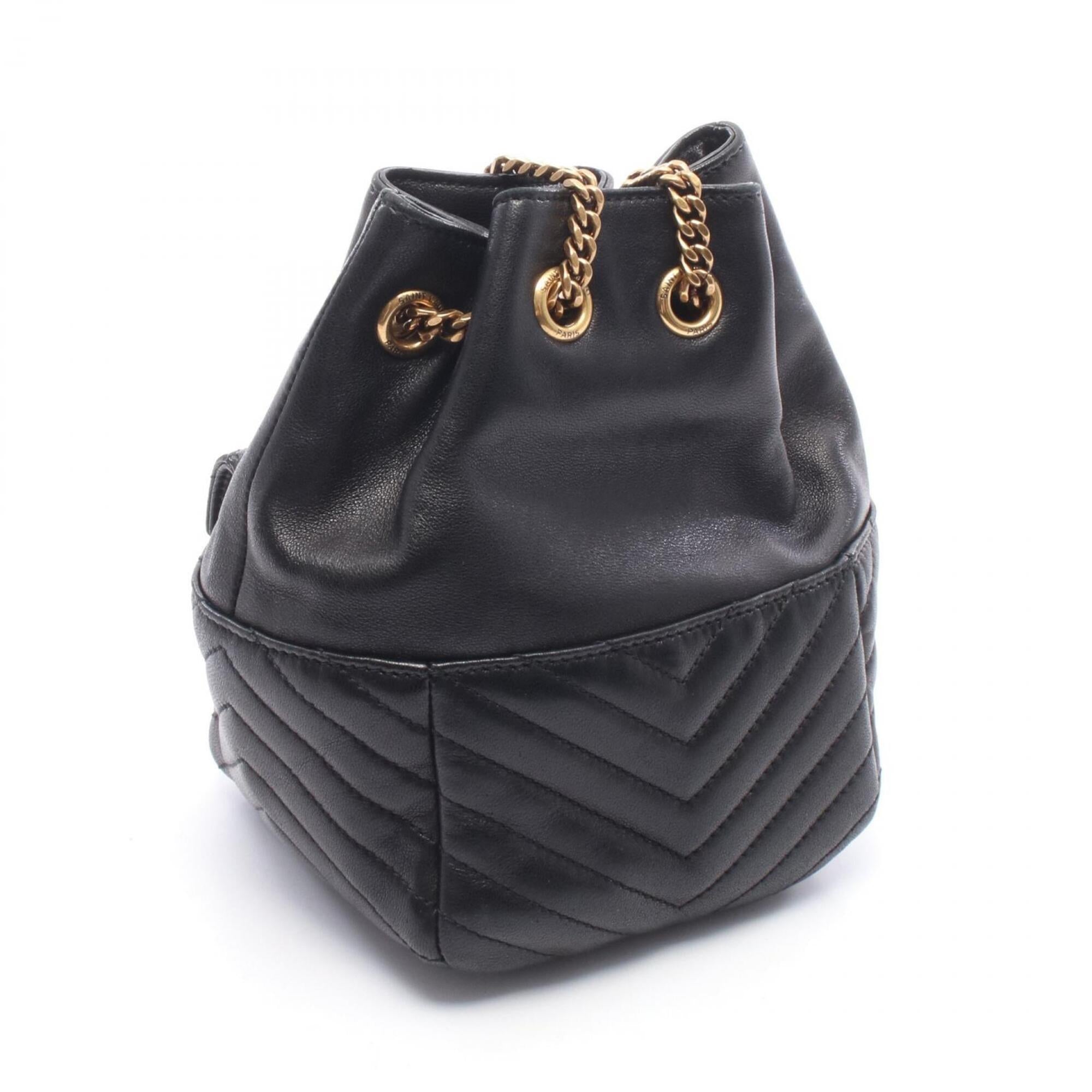 Saint Laurent Black Leather Handbag Shoulder Bag (Pre-Owned)