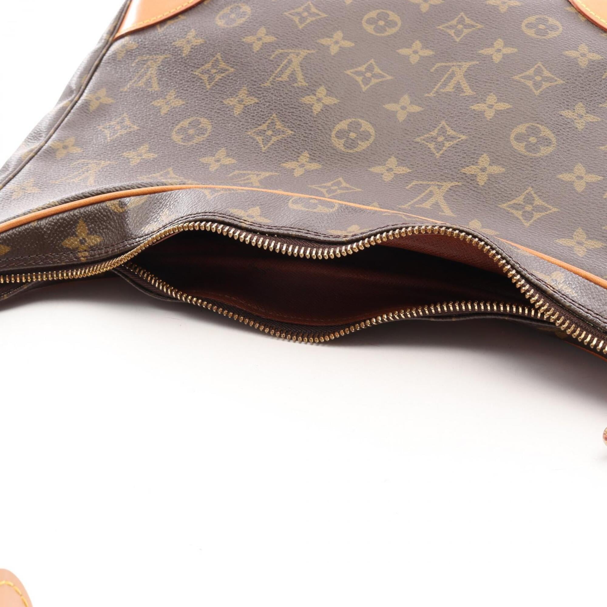 Louis Vuitton Brown Coated Canvas Leather Handbag Shoulder Bag (Pre-Owned)