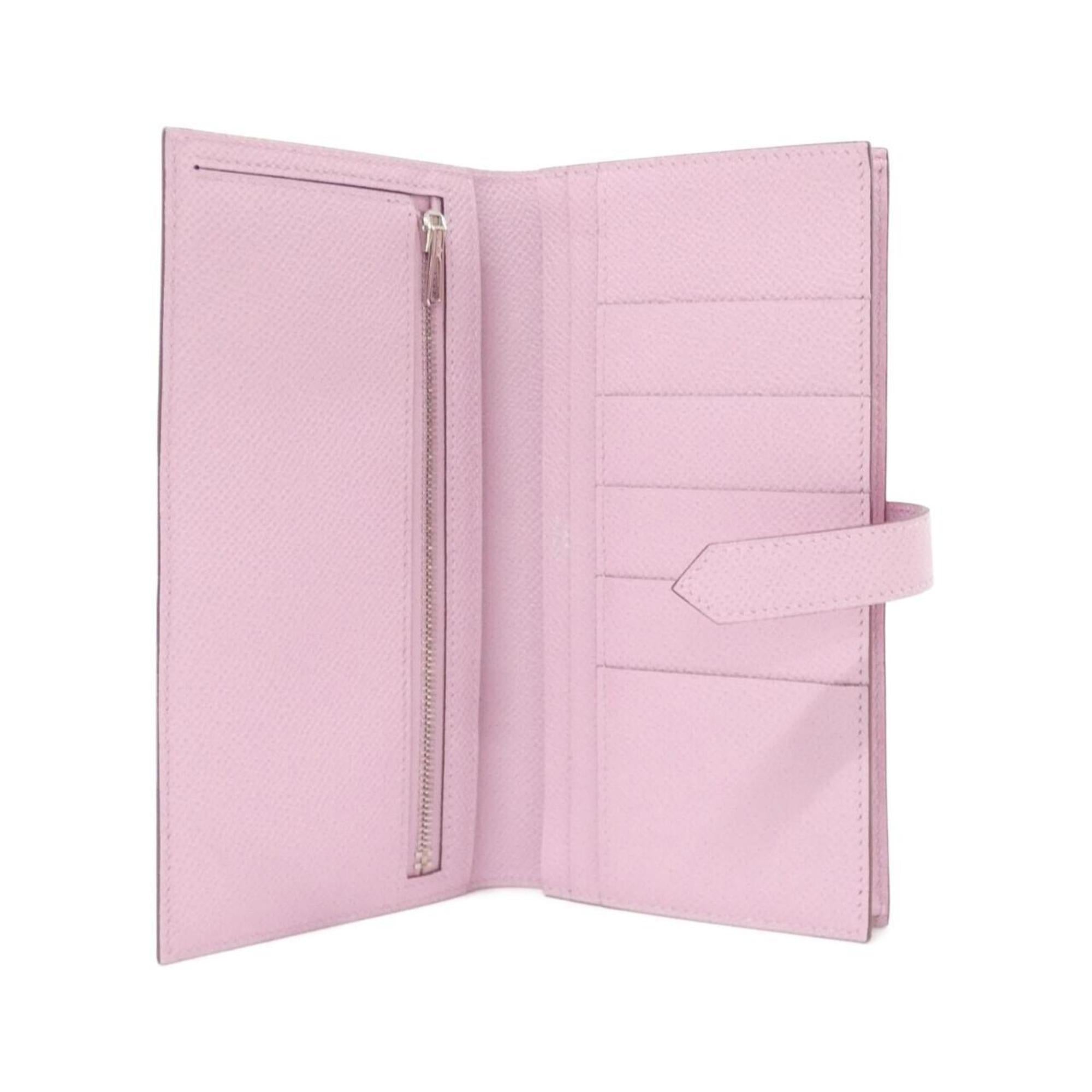Hermes Pink Epsom Leather Long Wallet (Bi-Fold) (Pre-Owned)