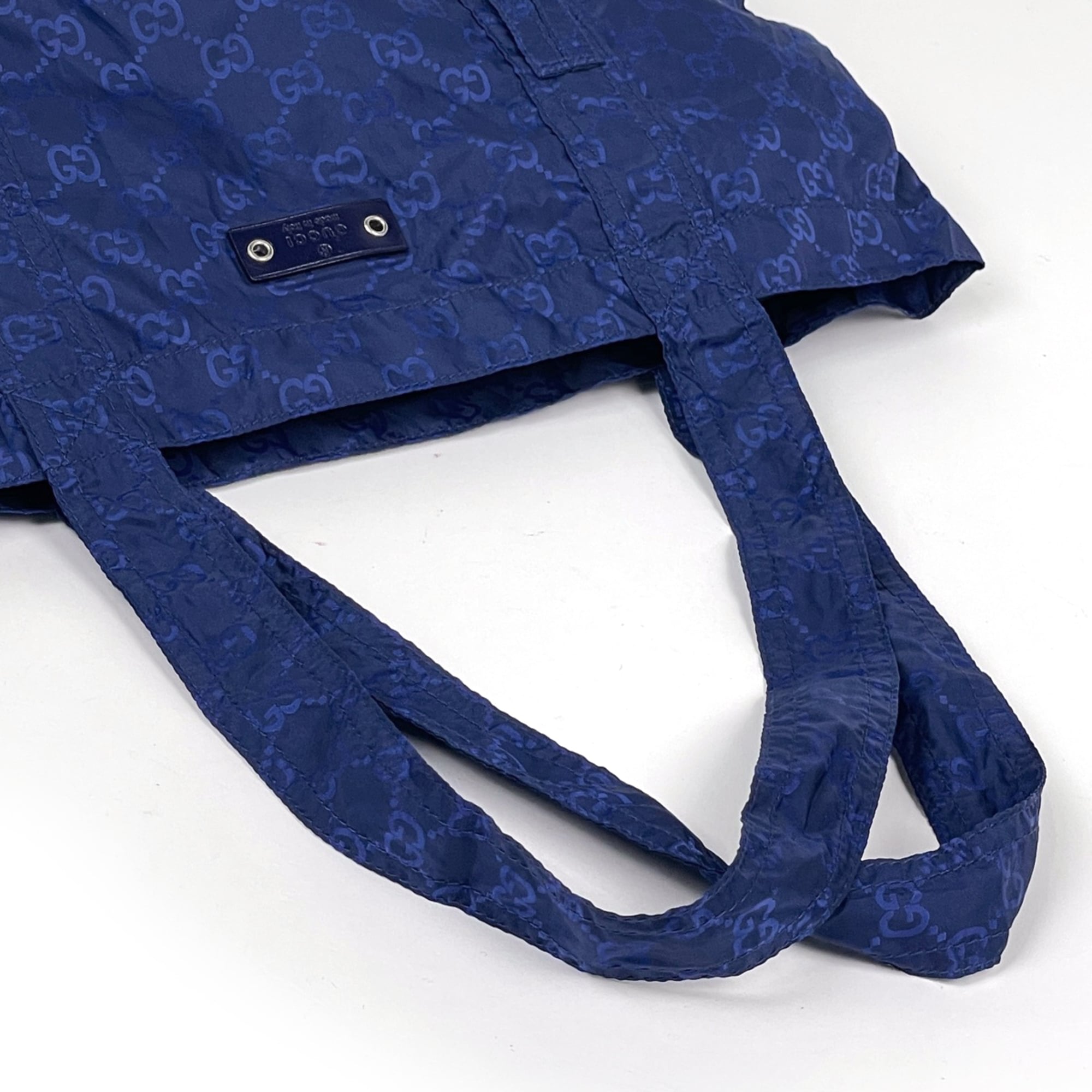 Gucci Blue Nylon Eco-Bag Tote Bag (Pre-Owned)
