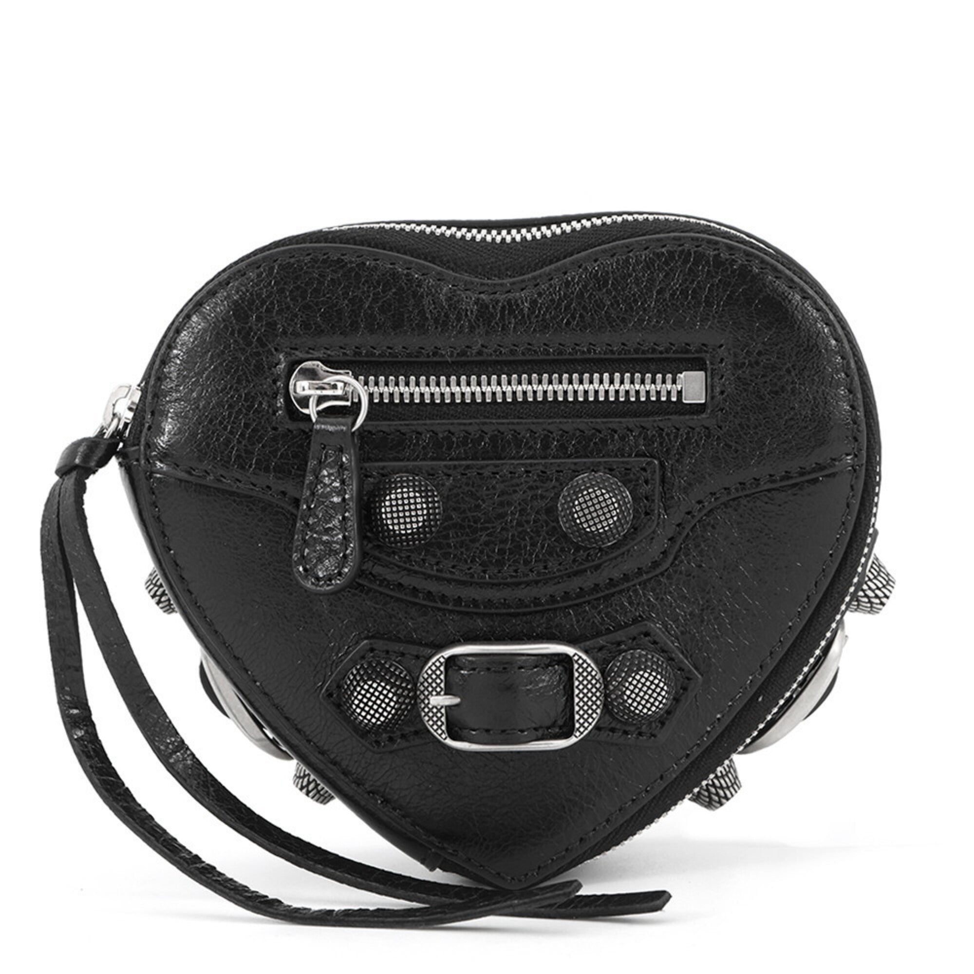 Balenciaga Black Leather Handbag Pouch (Pre-Owned)