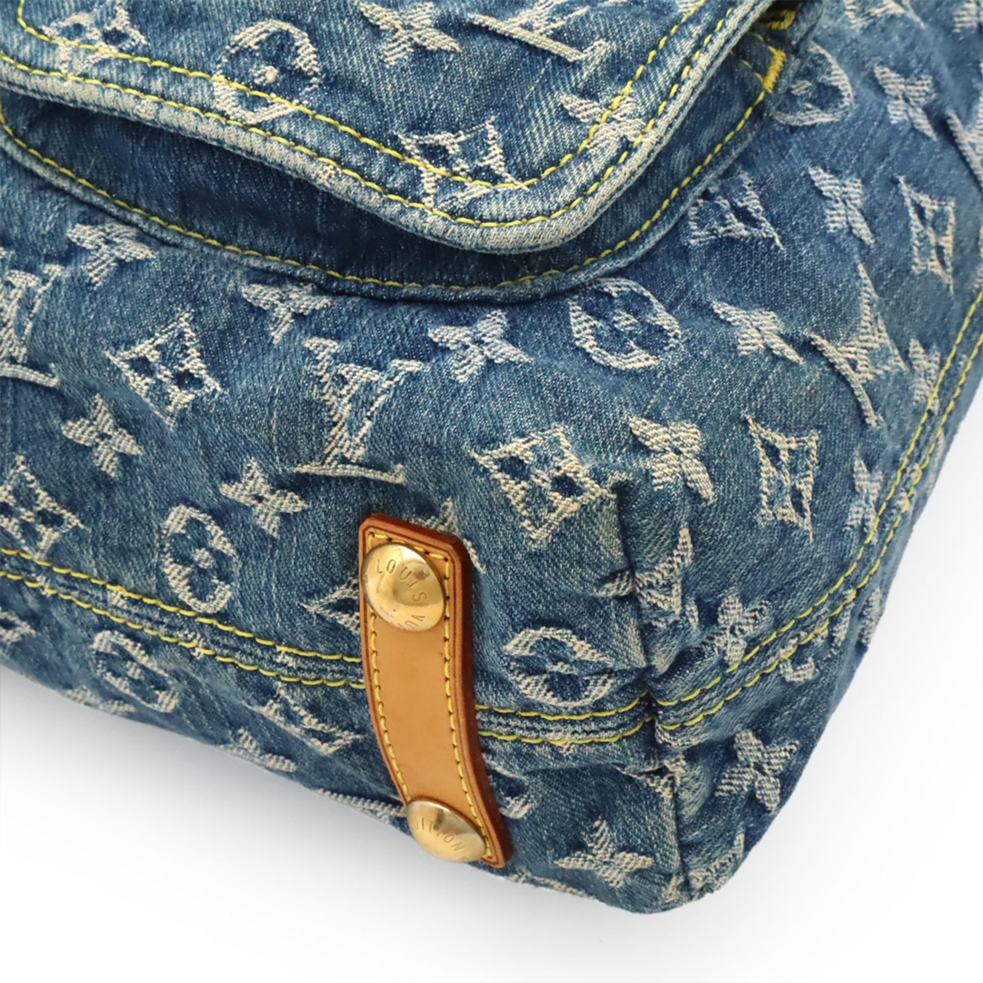 Louis Vuitton Blue Monogram Monogram Denim Shoulder Bag (Pre-Owned)