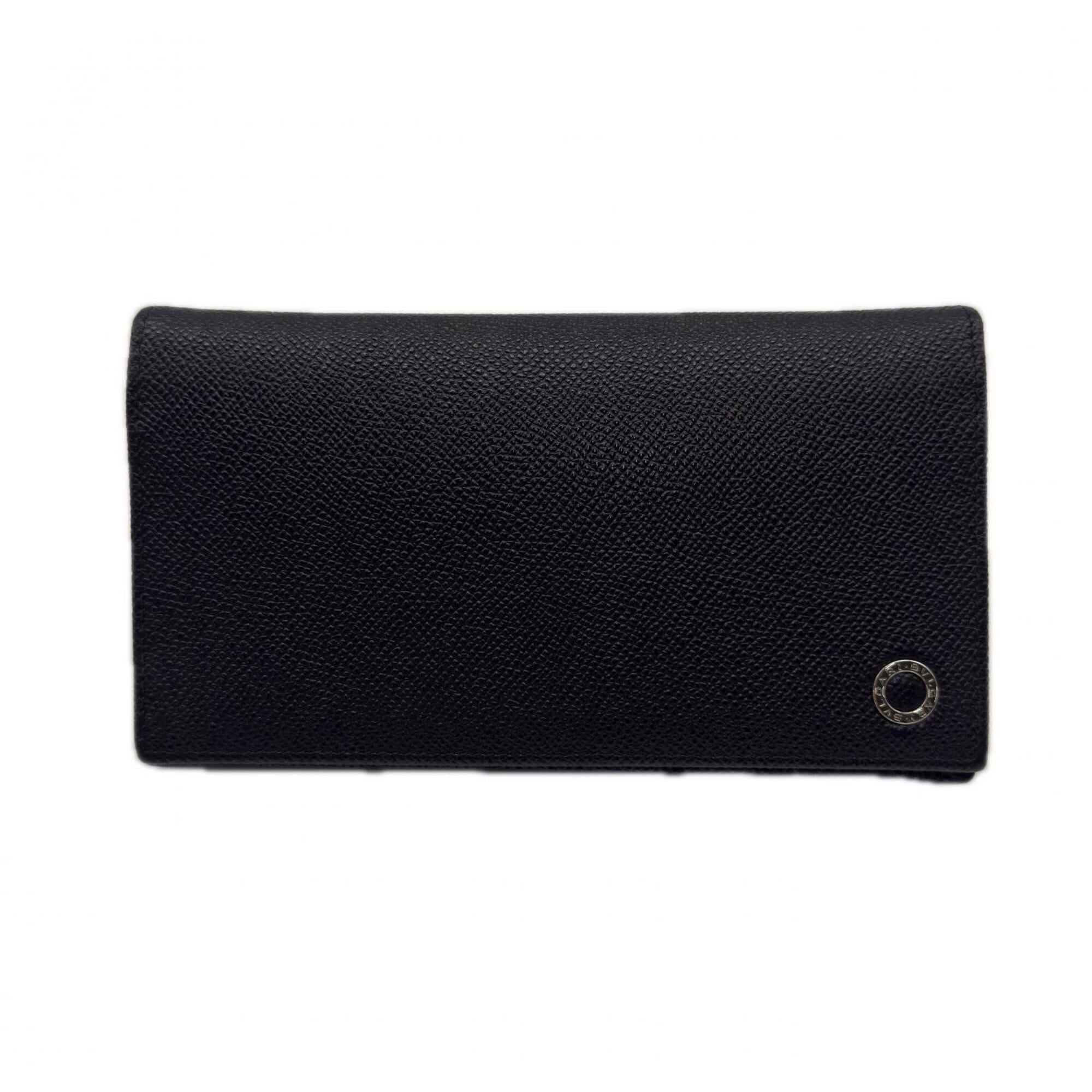 Bvlgari Bvlgari Bvlgari Black Blue Long Wallet (Bi-Fold) (Pre-Owned)