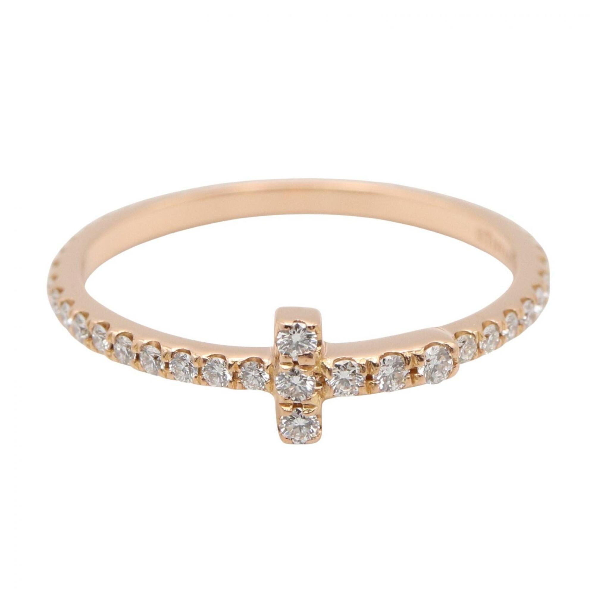 Tiffany Gold Clear Pink Gold (18K) Band Ring (Pre-Owned)