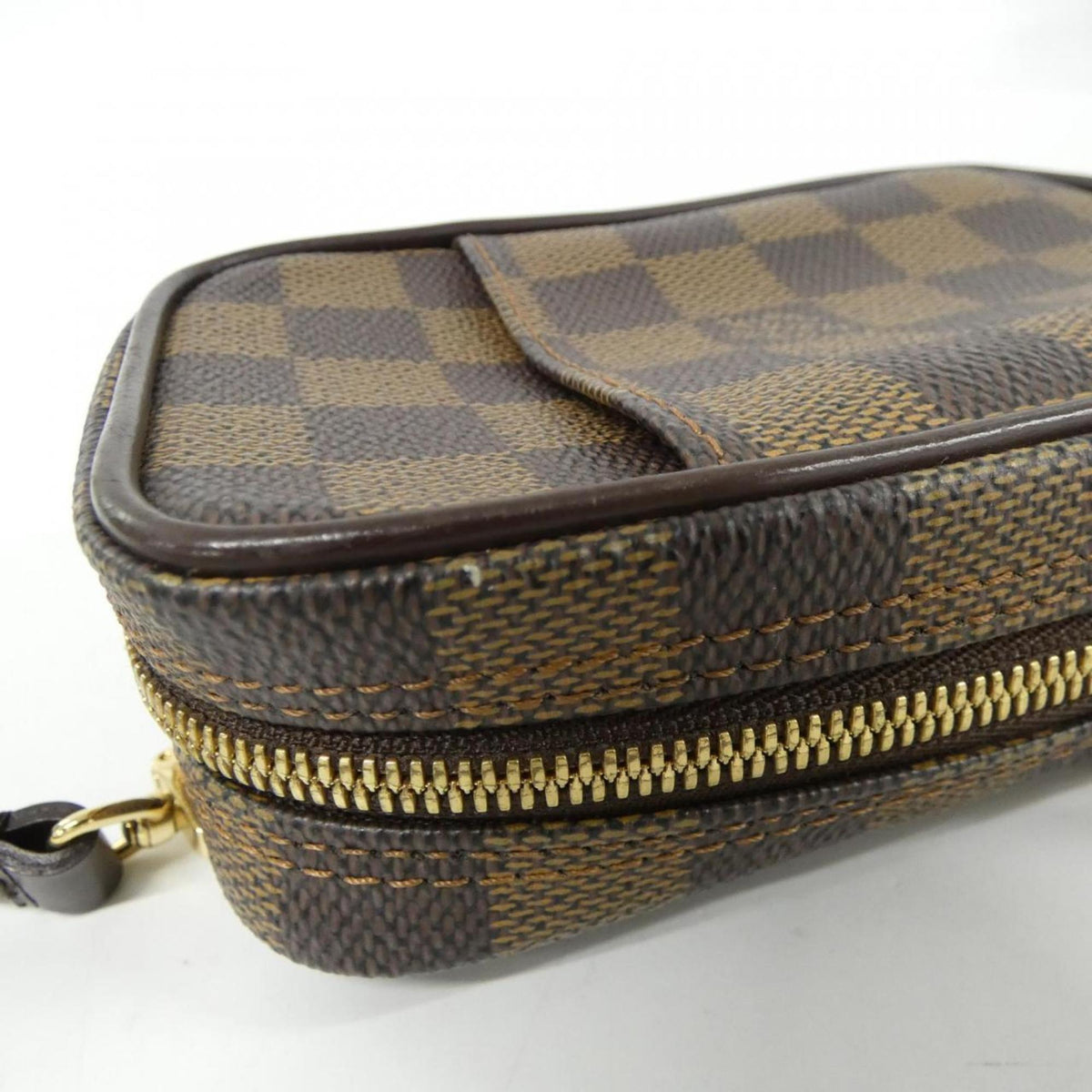 Louis Vuitton Ebene Coated Canvas Handbag Pouch (Pre-Owned)