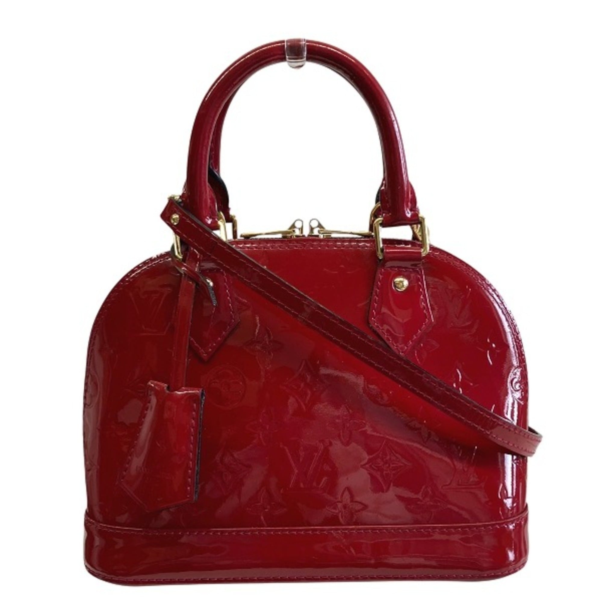Louis Vuitton Pomme D'amour Patent Leather Handbag (Pre-Owned)