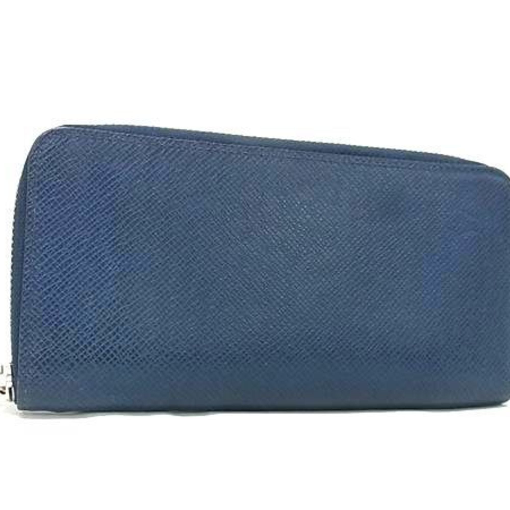 Louis Vuitton Taiga Blue Taiga Leather Long Wallet (Bi-Fold) (Pre-Owned)