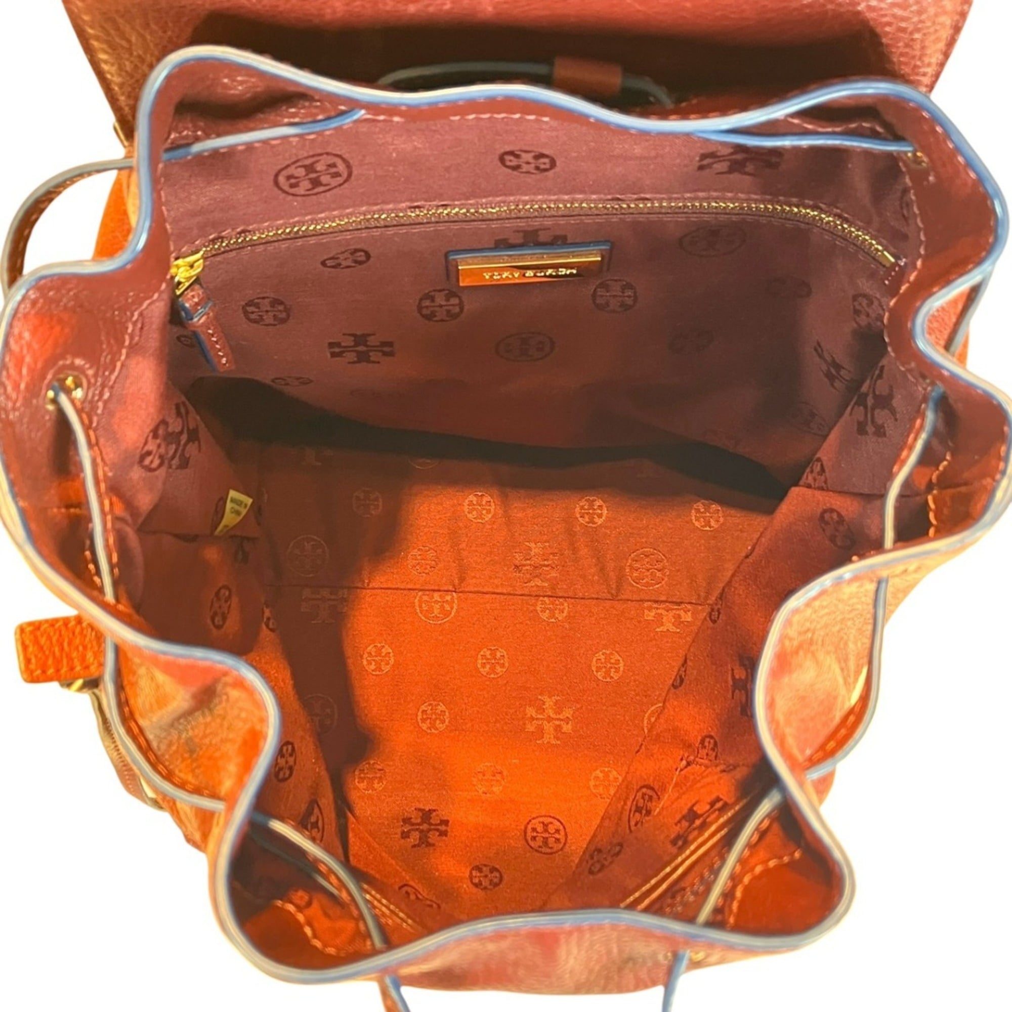 Tory Burch Burgundy Leather Backpack (Pre-Owned)