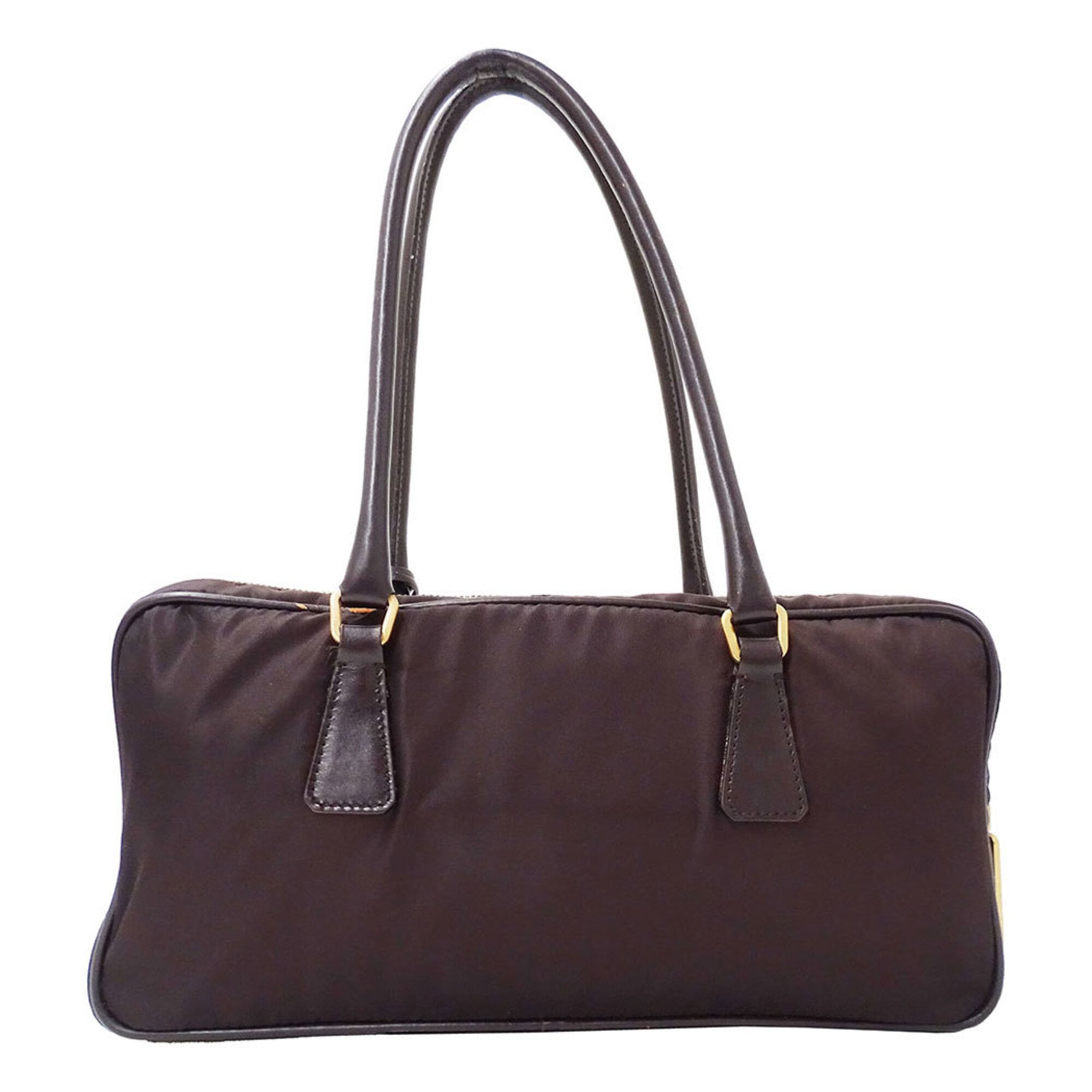 Prada Dark Brown Nylon Handbag (Pre-Owned)
