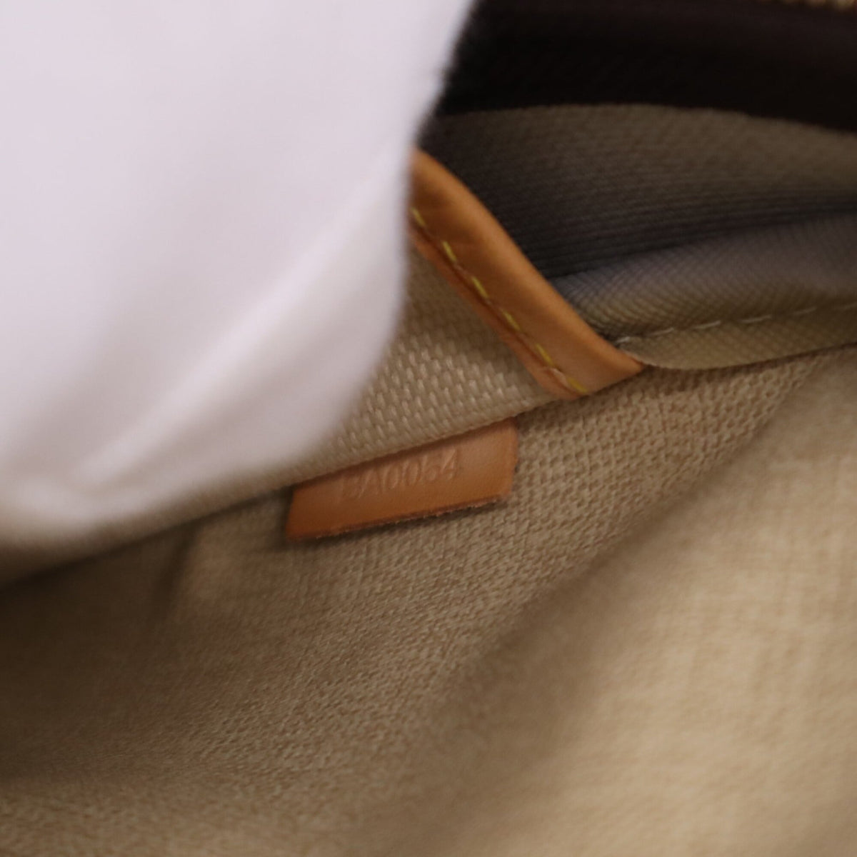 Louis Vuitton Monogram Beige Brown Coated Canvas Leather Handbag (Pre-Owned)