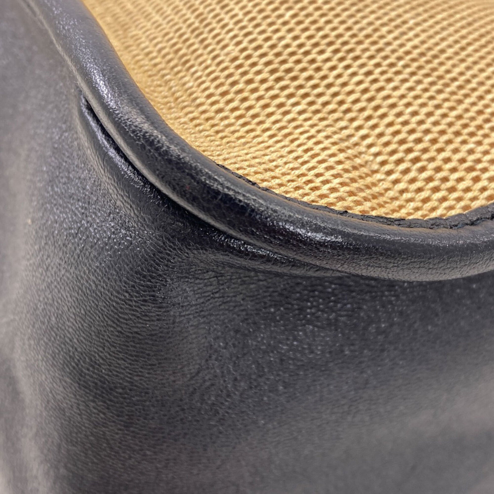 Gucci Beige Navy Canvas Tote Bag (Pre-Owned)