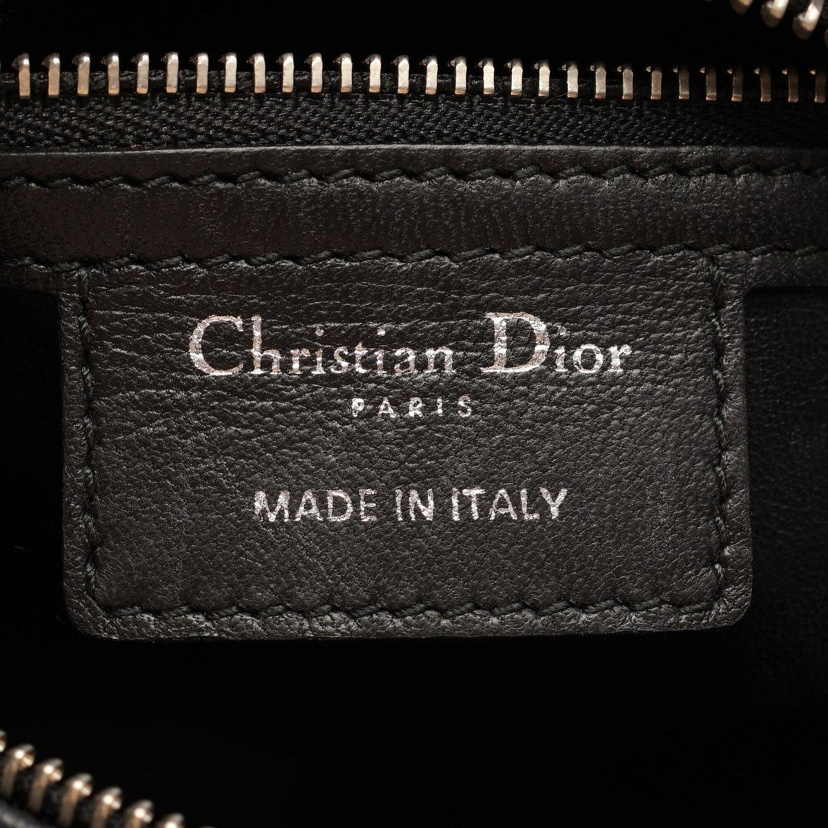 Christian Dior Black Blue White Leather Handbag (Pre-Owned)