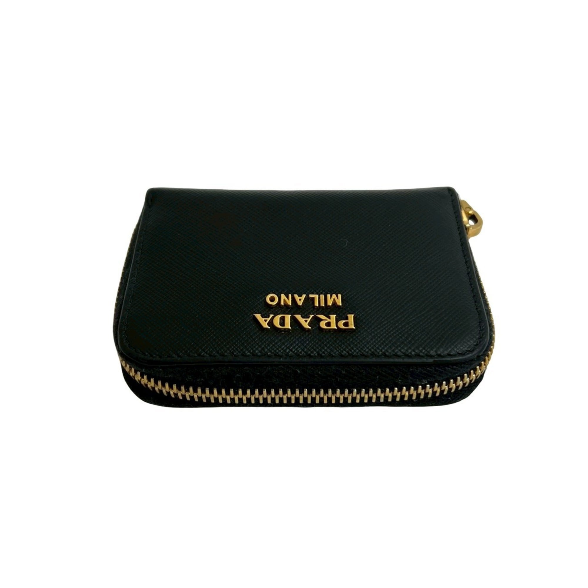 Prada Black Leather Coin Purse/Coin Case (Pre-Owned)