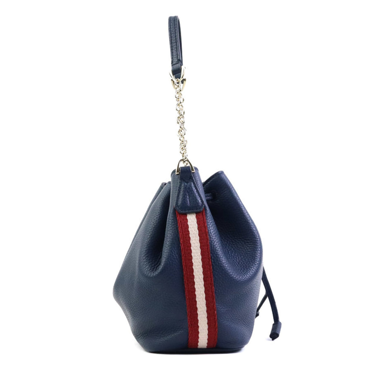 Bally Navy Leather Handbag Shoulder Bag (Pre-Owned)