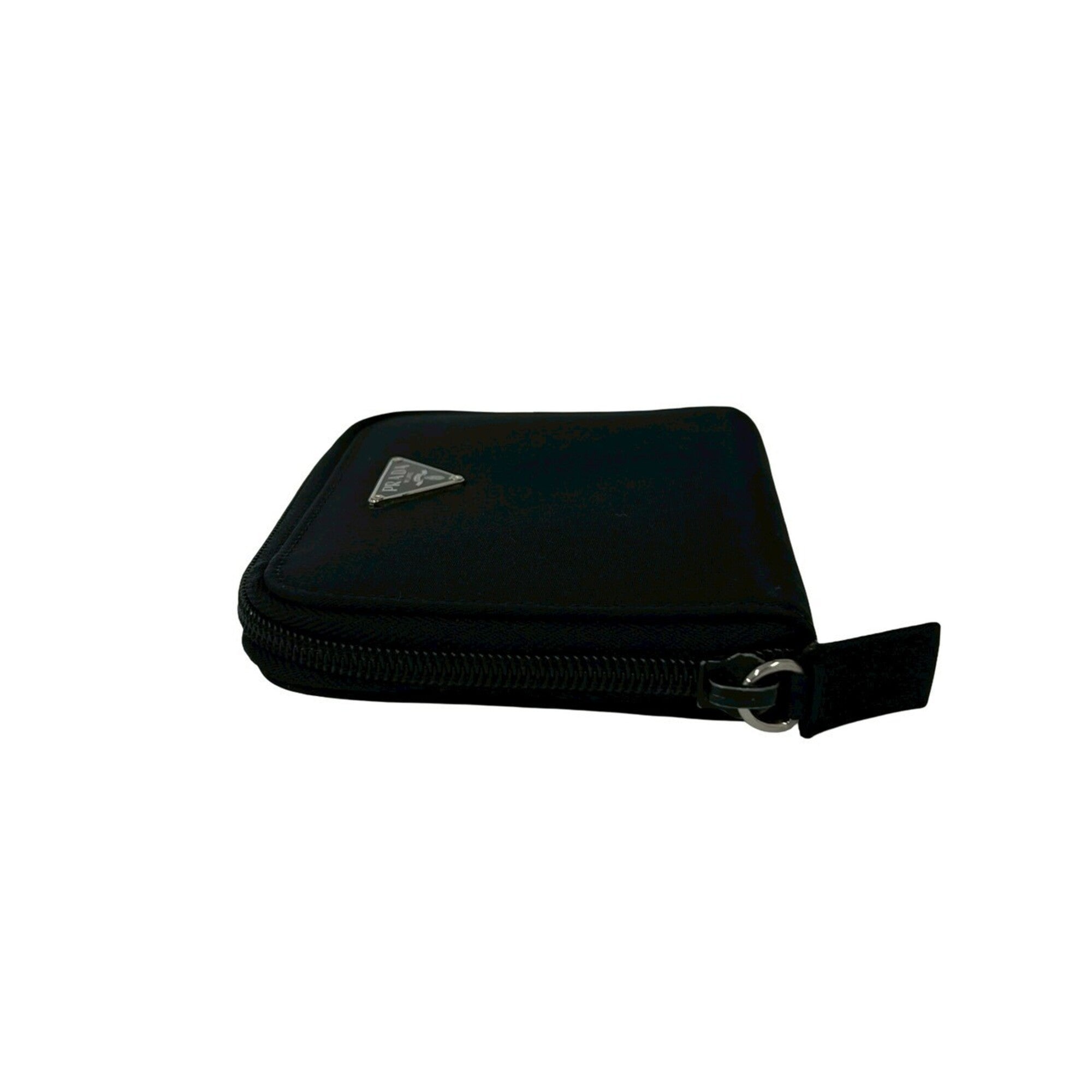 Prada Black Nylon Leather Wallet (Bi-Fold) (Pre-Owned)
