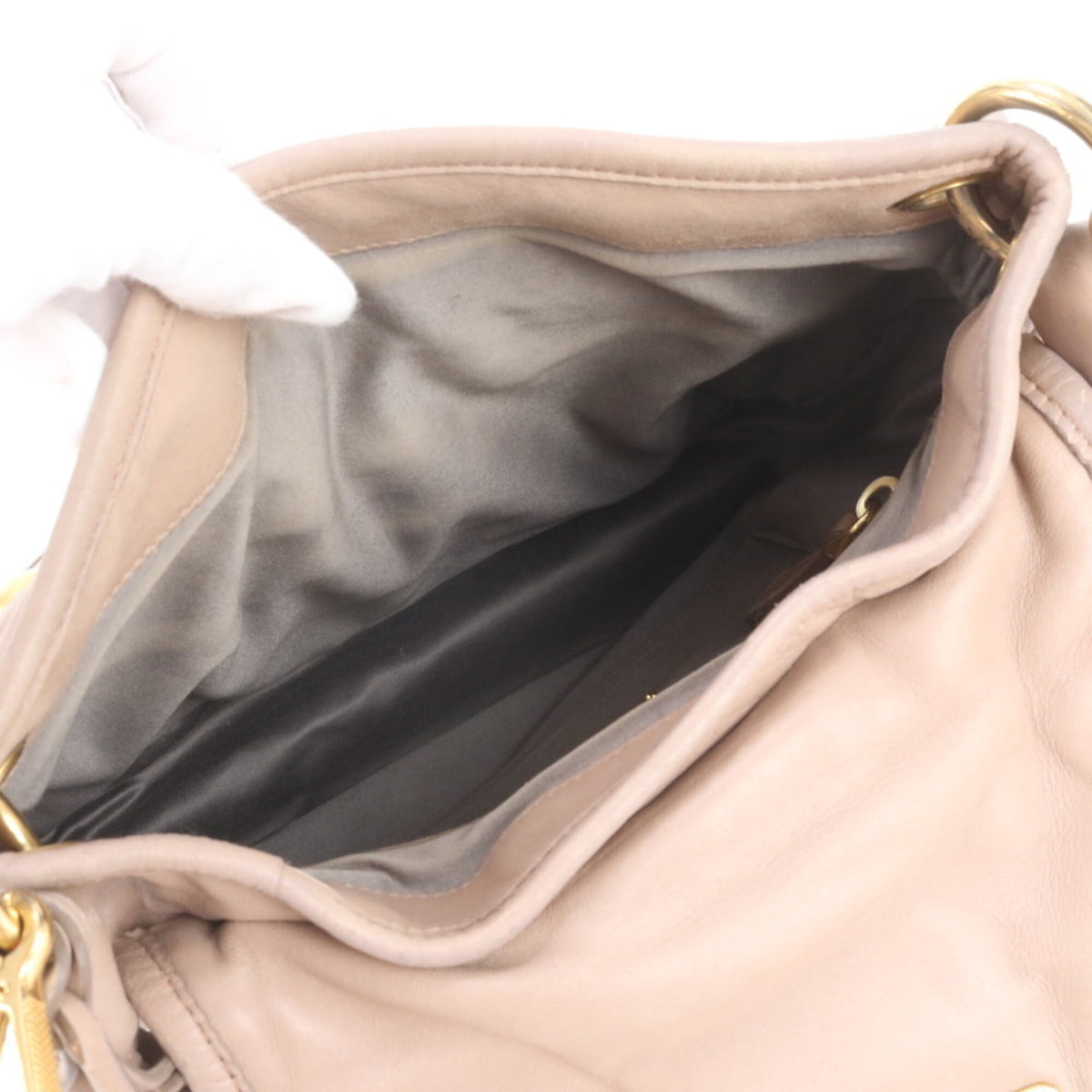Miu Miu Pink Leather Handbag Shoulder Bag Tote Bag (Pre-Owned)