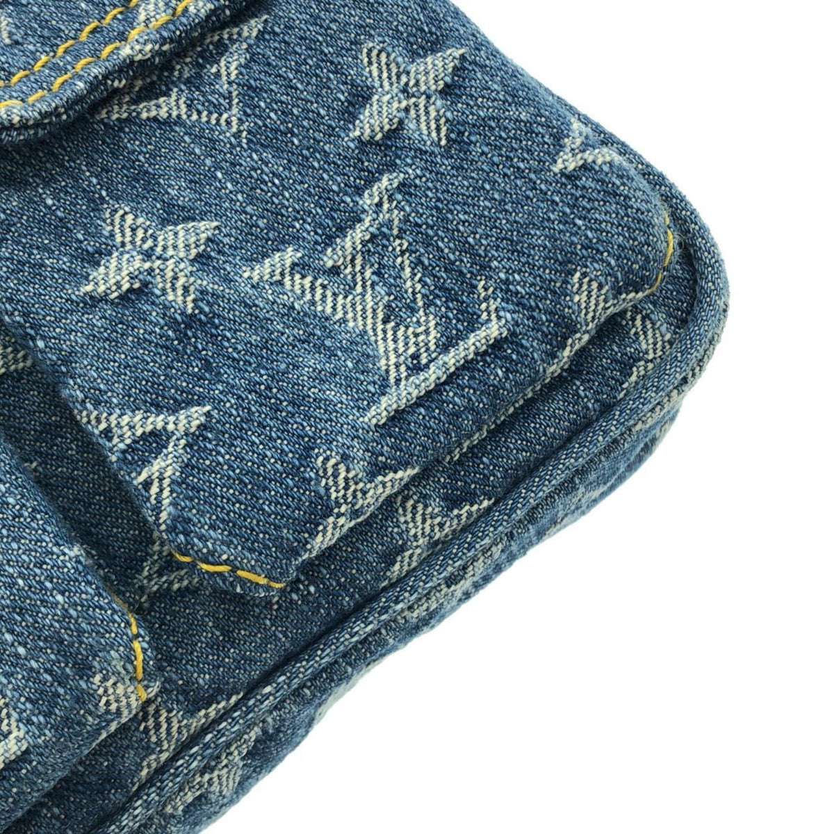 Louis Vuitton Blue Denim Canvas Handbag Pochette (Pre-Owned)