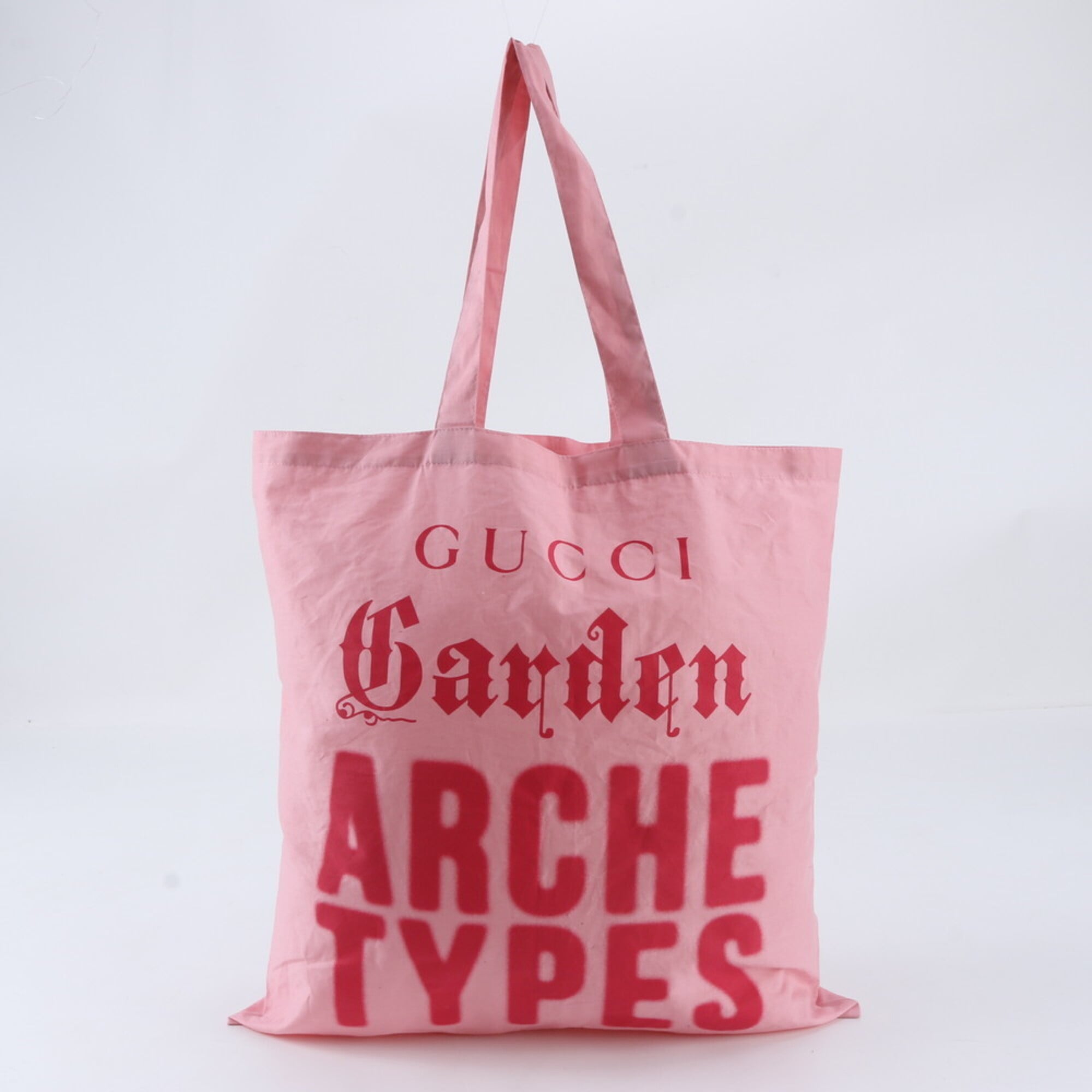 Gucci Pink Cotton Handbag Tote Bag (Pre-Owned)
