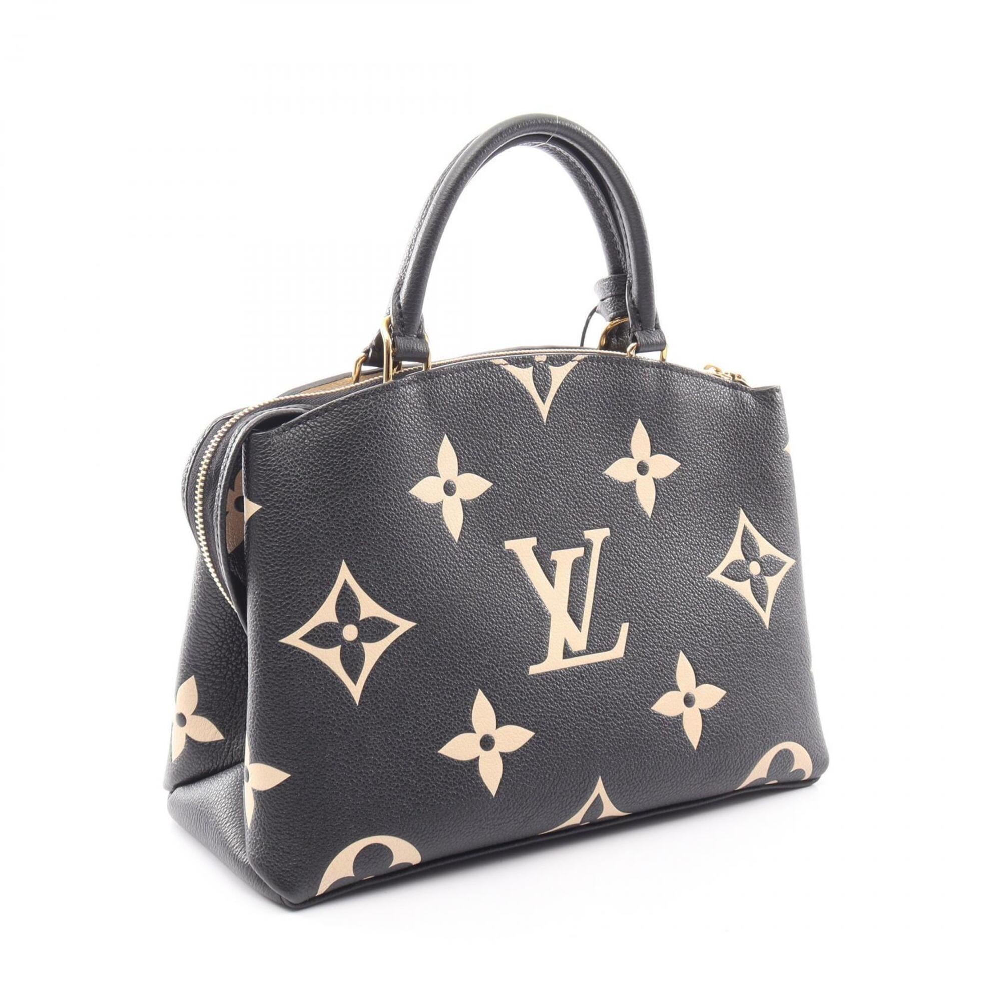 Louis Vuitton Monogram Empreinte Beige Black Leather Handbag (Pre-Owned)
