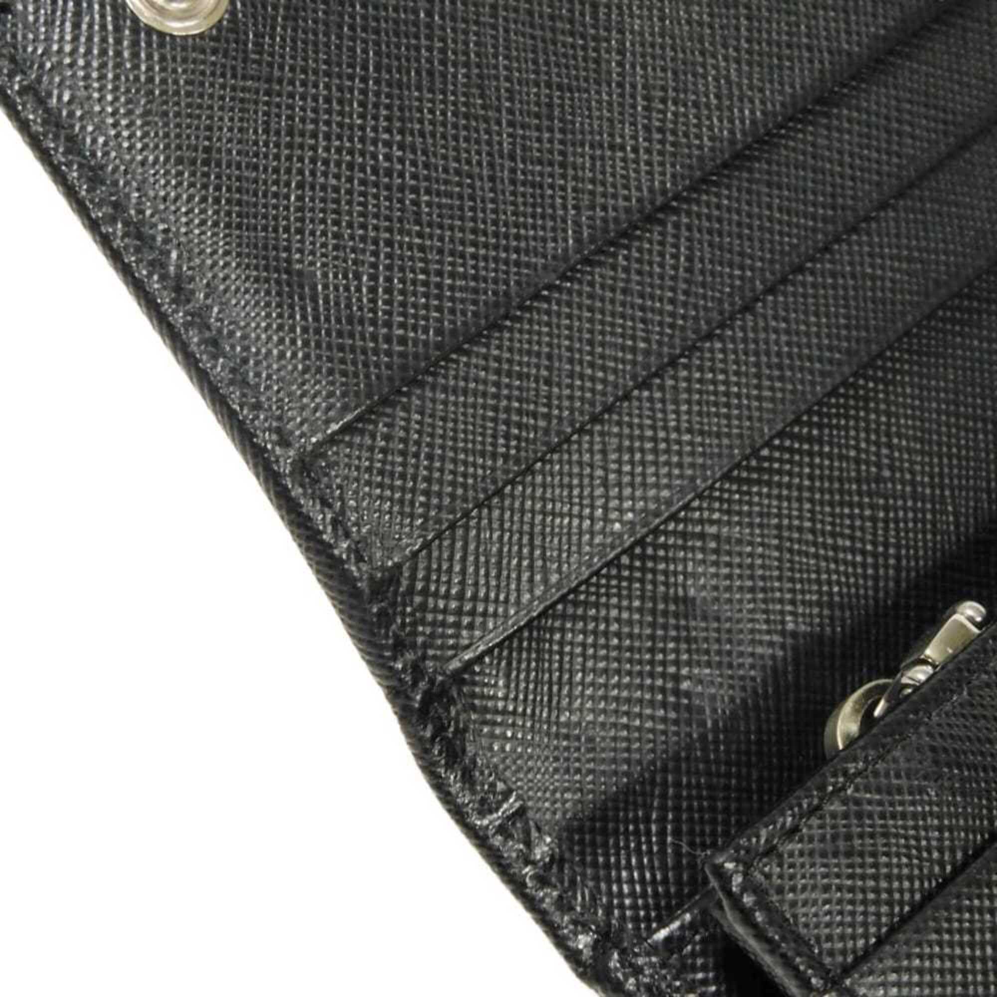 Prada Black Saffiano Long Wallet (Bi-Fold) (Pre-Owned)