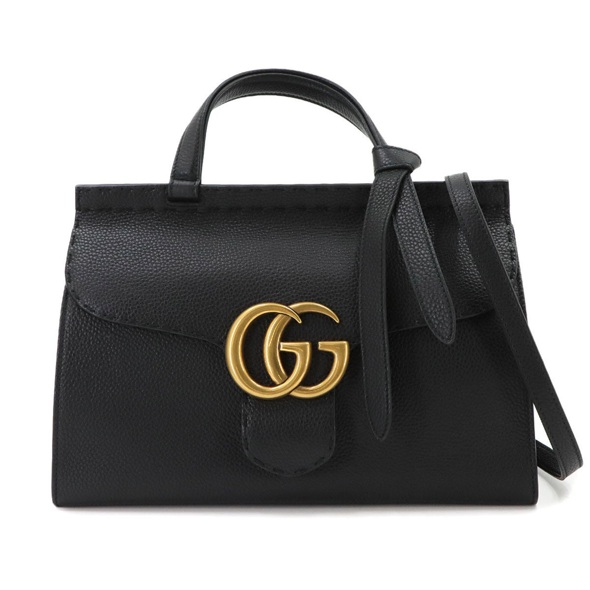 Gucci Black Leather Handbag (Pre-Owned)