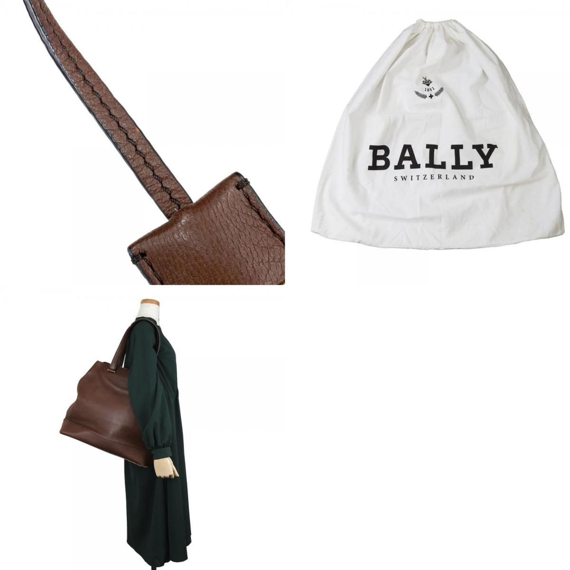 Bally Brown Leather Tote Bag (Pre-Owned)