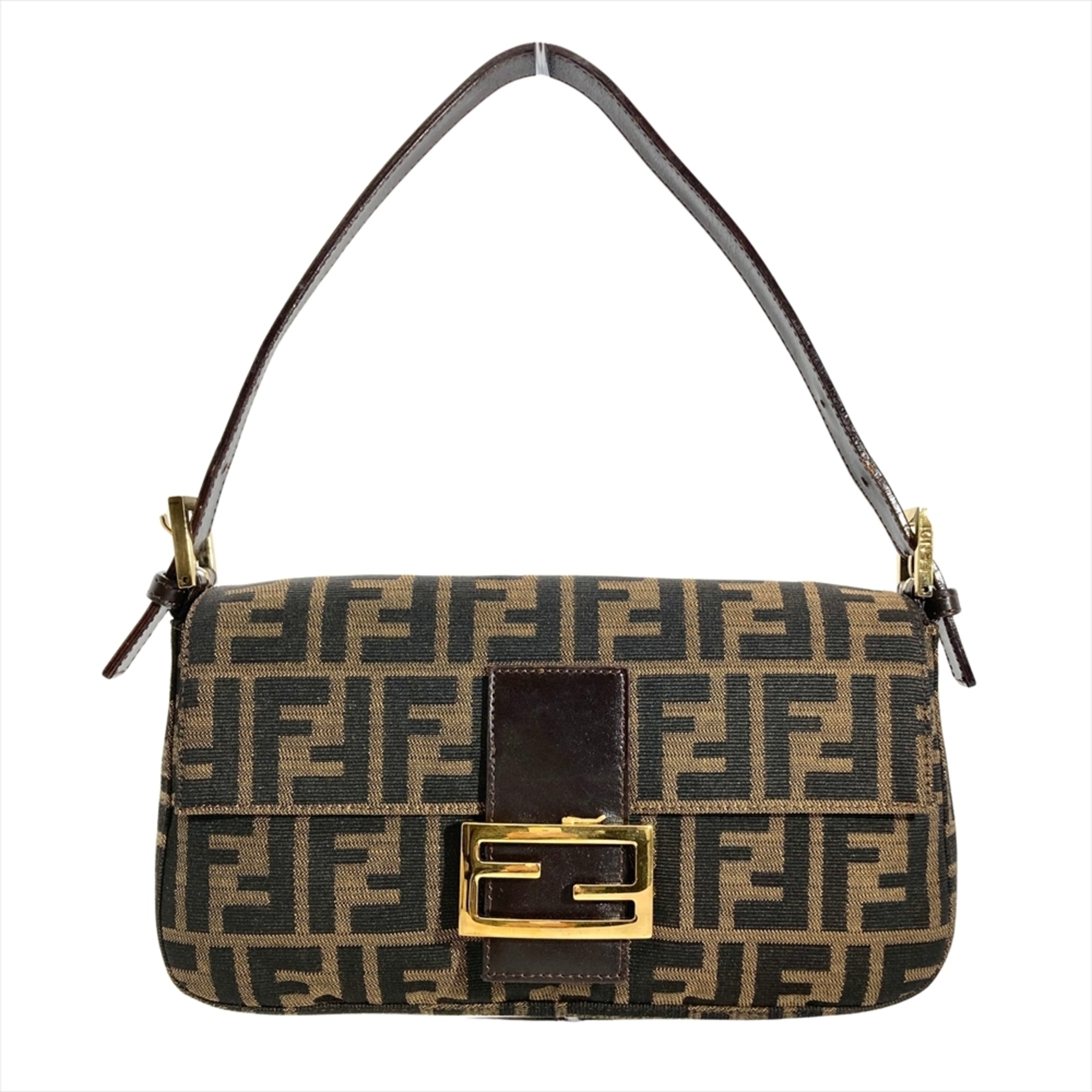 Fendi Brown Canvas Shoulder Bag (Pre-Owned)