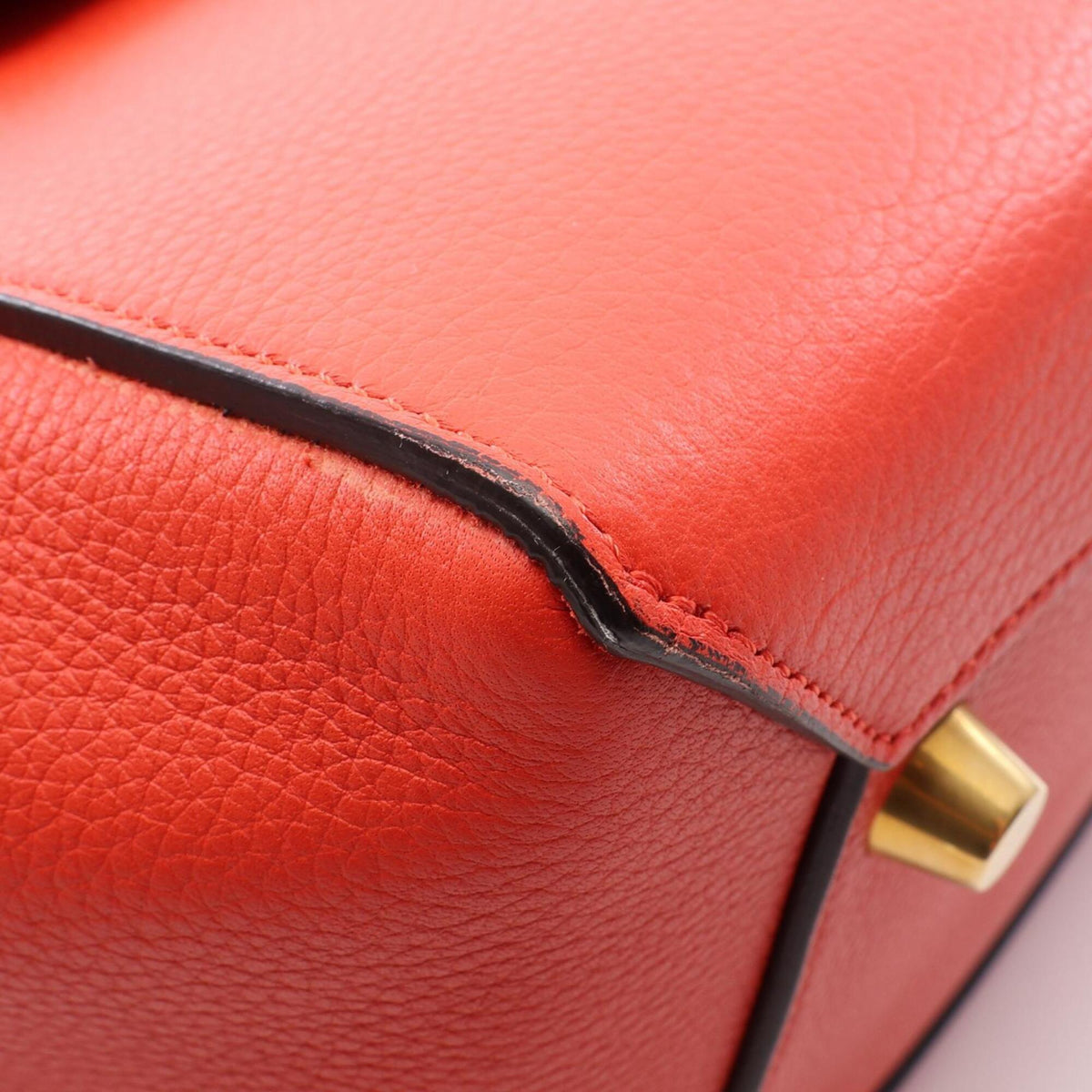 Celine Red Color Leather Handbag (Pre-Owned)