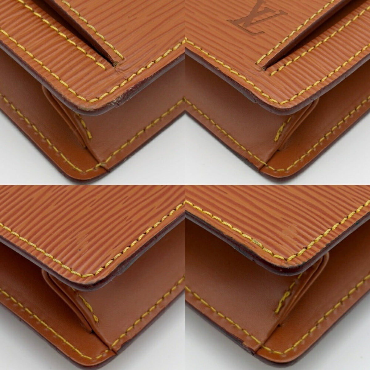 Louis Vuitton Gold Cipango Epi Leather Clutch Bag Pochette (Pre-Owned)