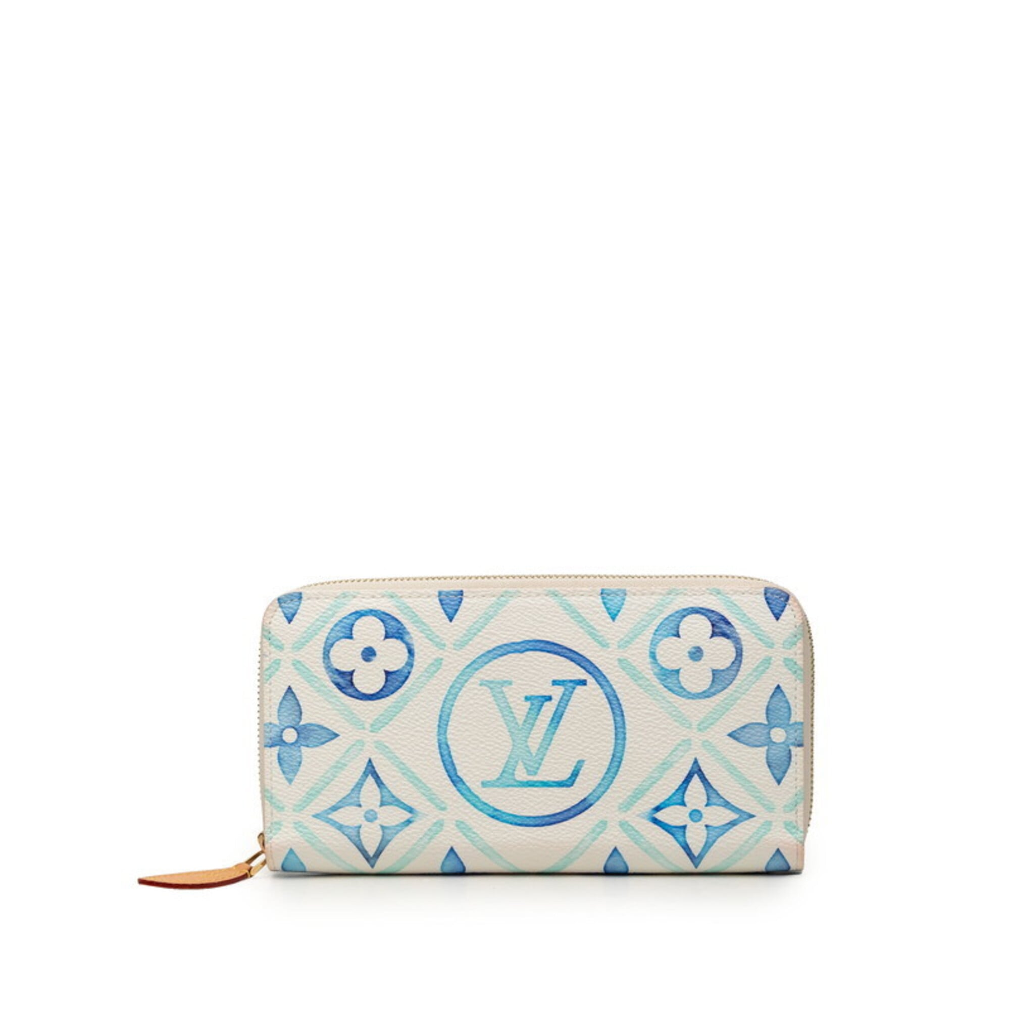 Louis Vuitton Blue White Pvc Leather Long Wallet (Bi-Fold) (Pre-Owned)