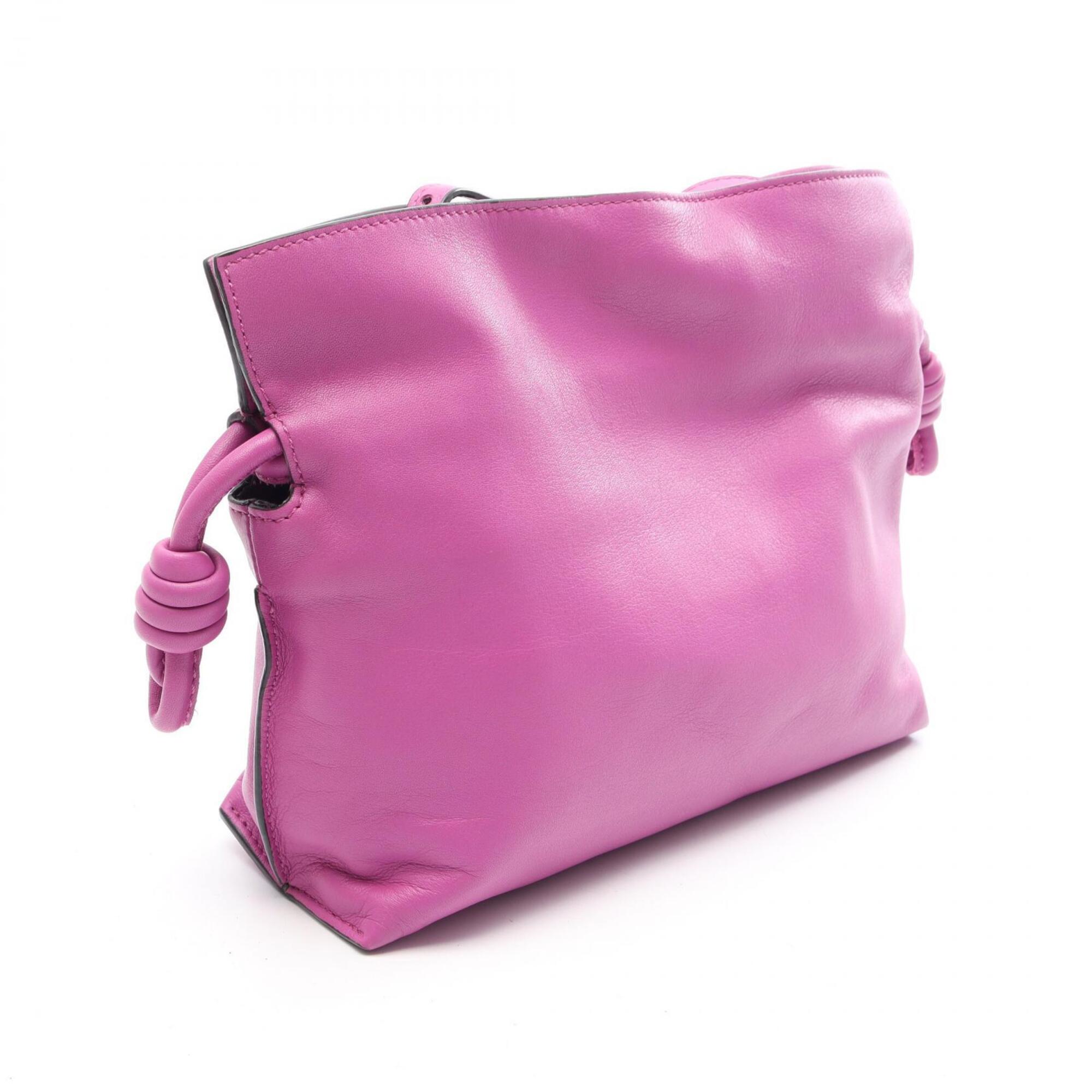 Loewe Purple Leather Handbag Shoulder Bag (Pre-Owned)
