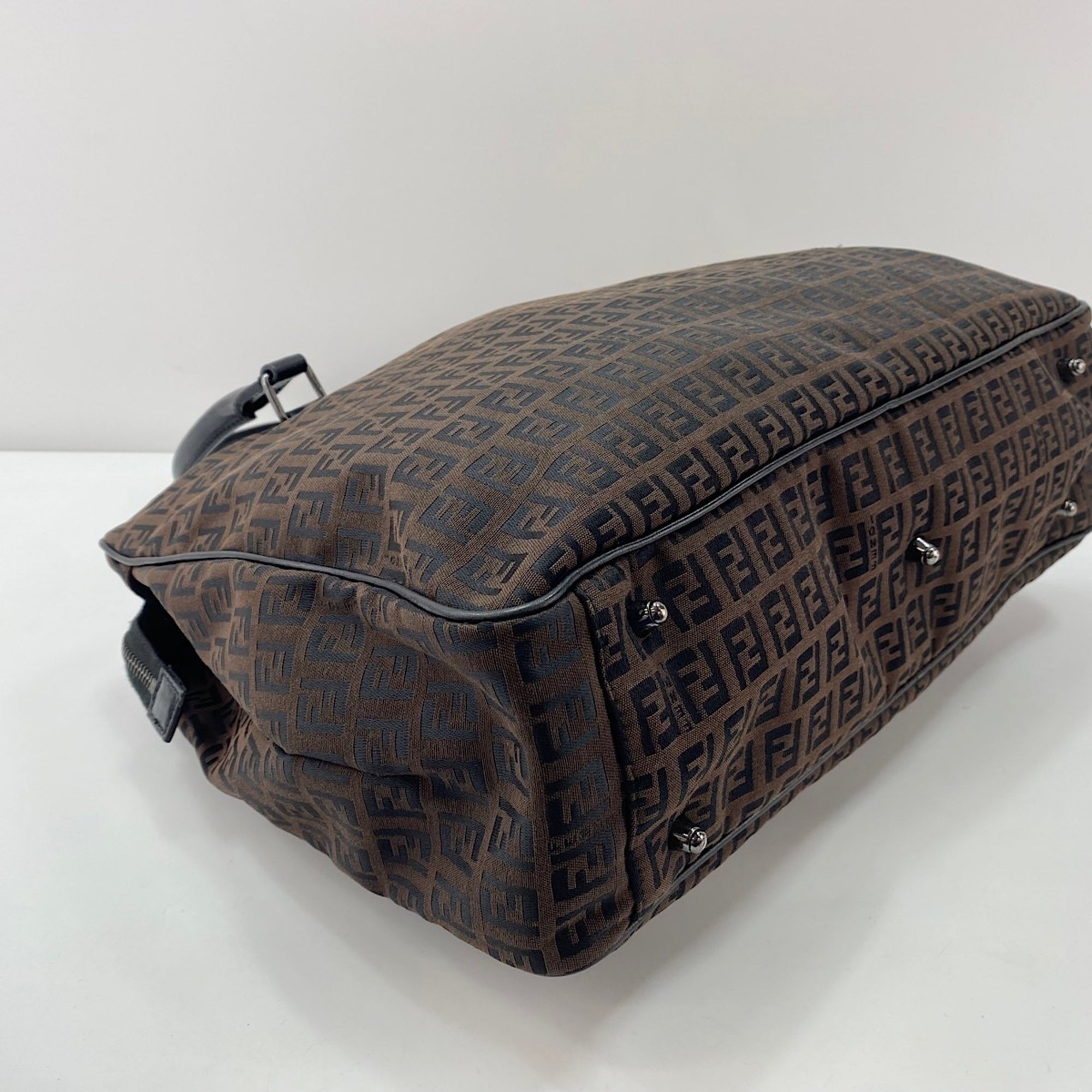 Fendi Brown Canvas Handbag (Pre-Owned)