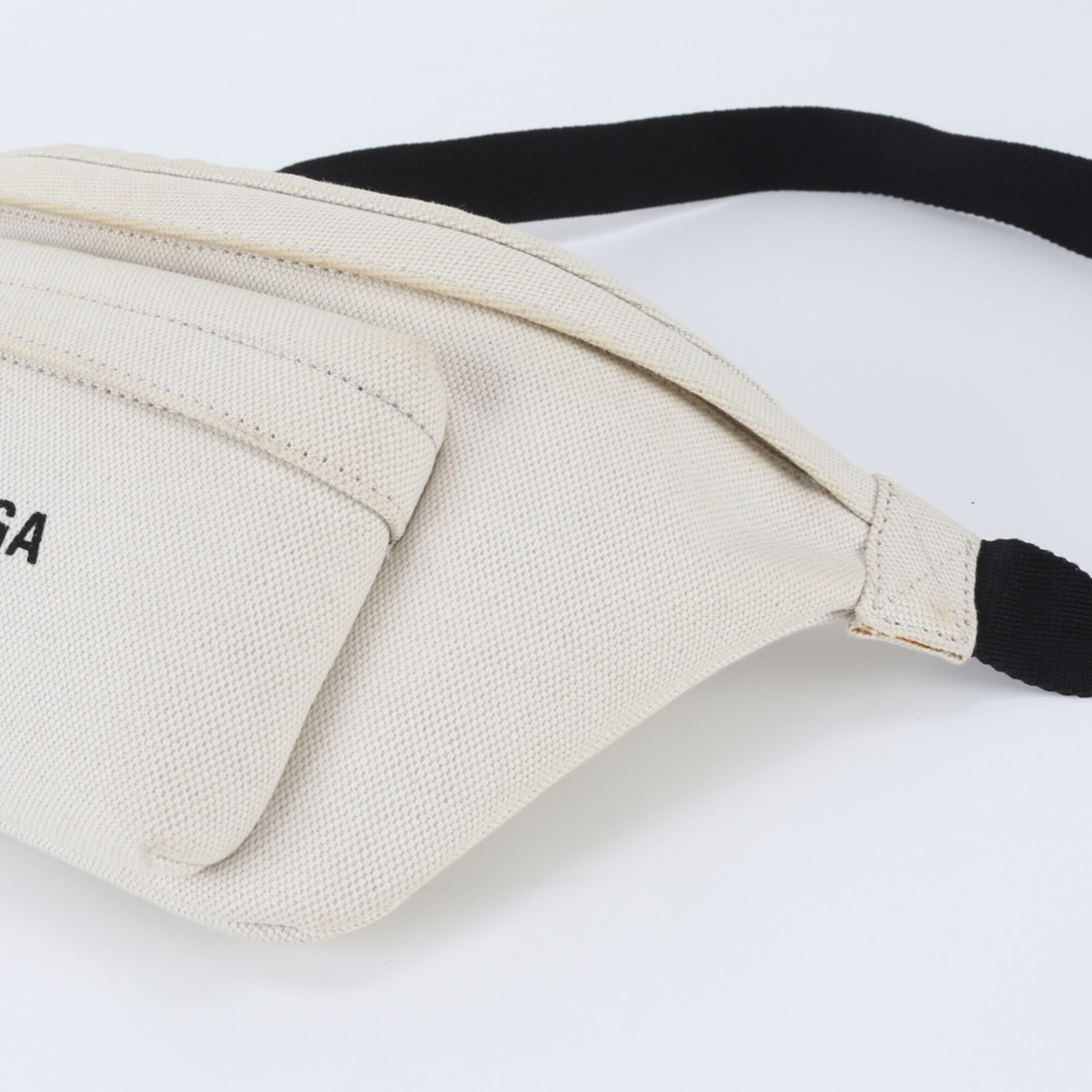 Balenciaga Black Off-White Fanny Pack (Pre-Owned)