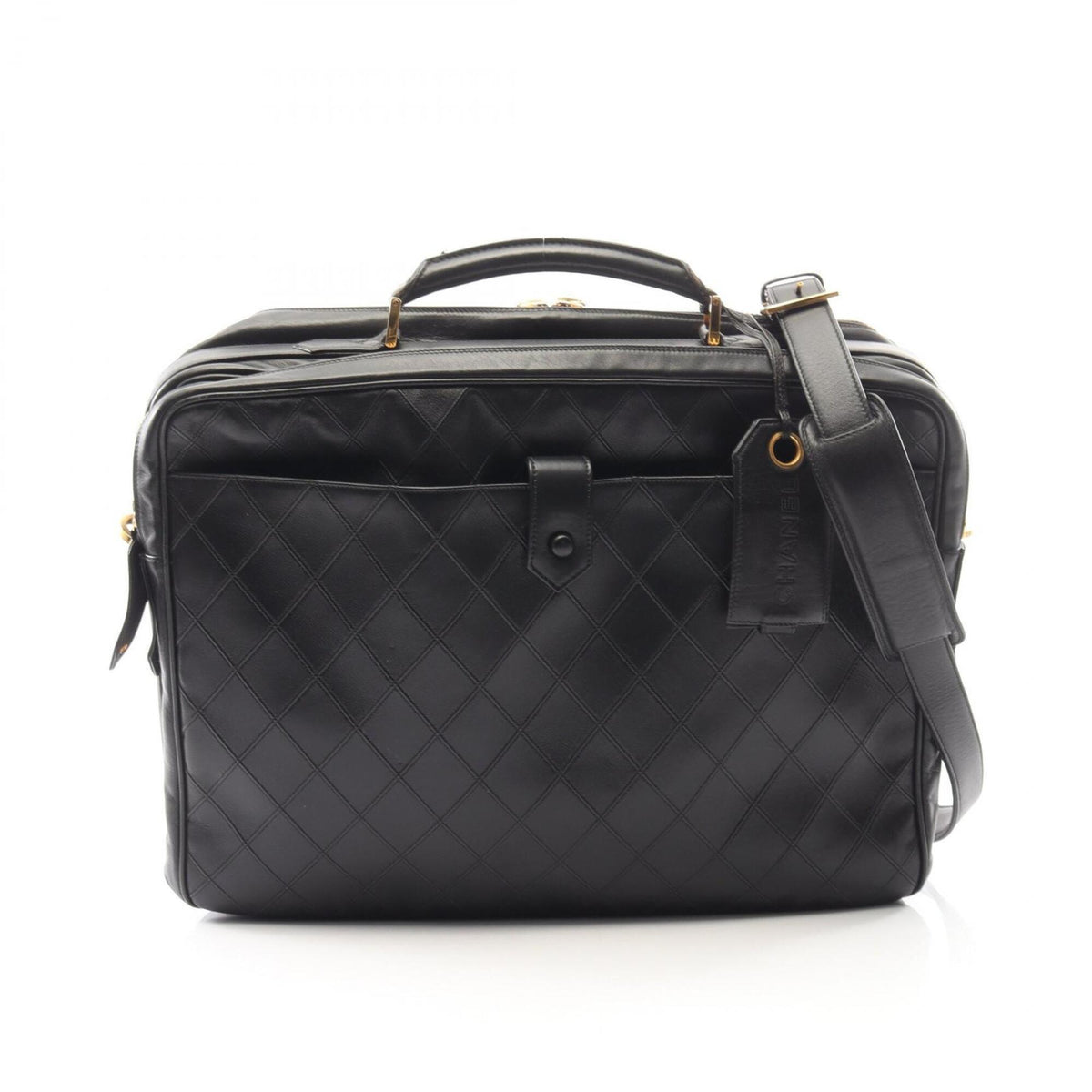 Chanel Black Leather Handbag (Pre-Owned)