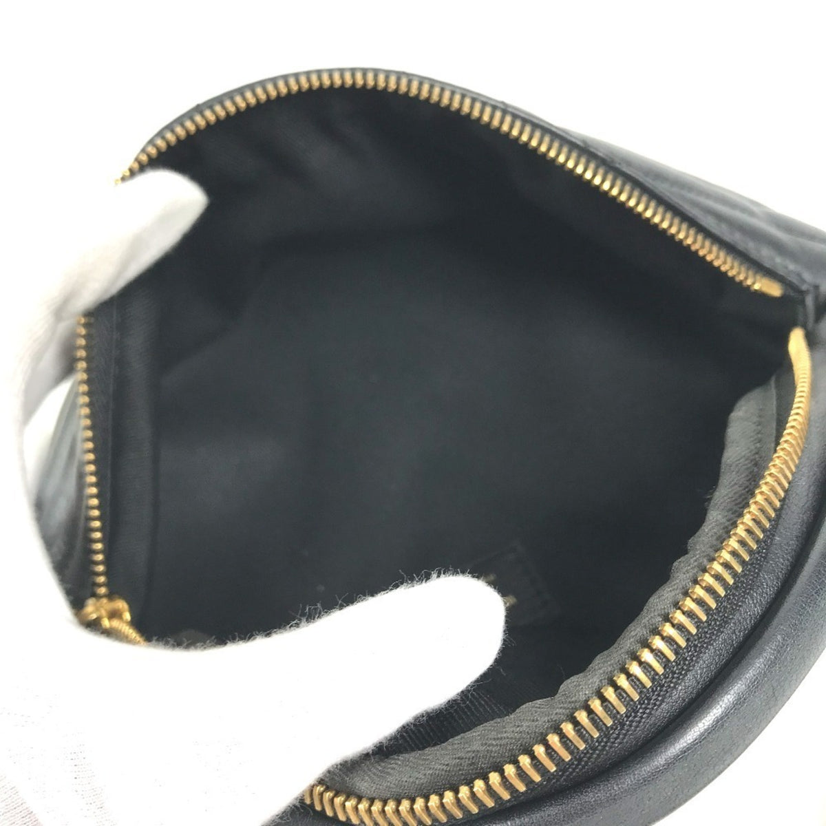 Louis Vuitton Black Leather Fanny Pack Sling Bag (Pre-Owned)