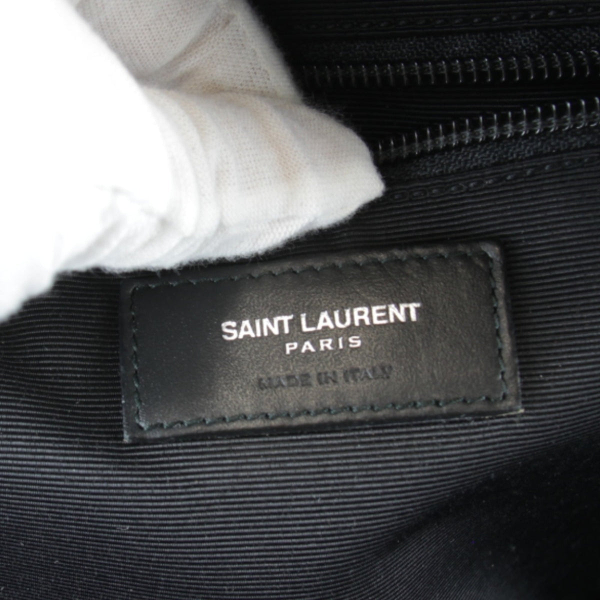 Yves Saint Laurent Black Cotton Canvas Backpack (Pre-Owned)