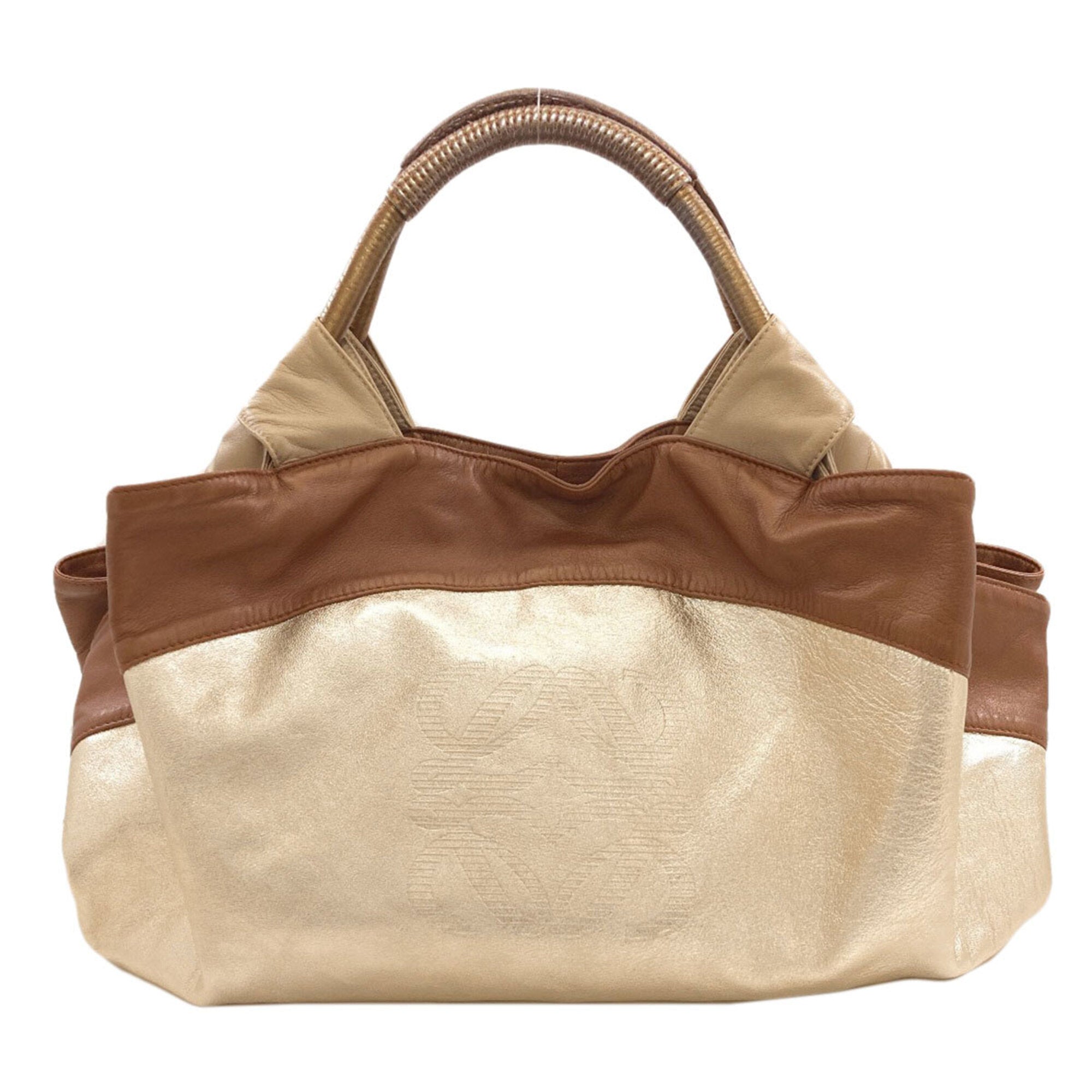 Loewe Nappa Aire Gold Leather Handbag (Pre-Owned)