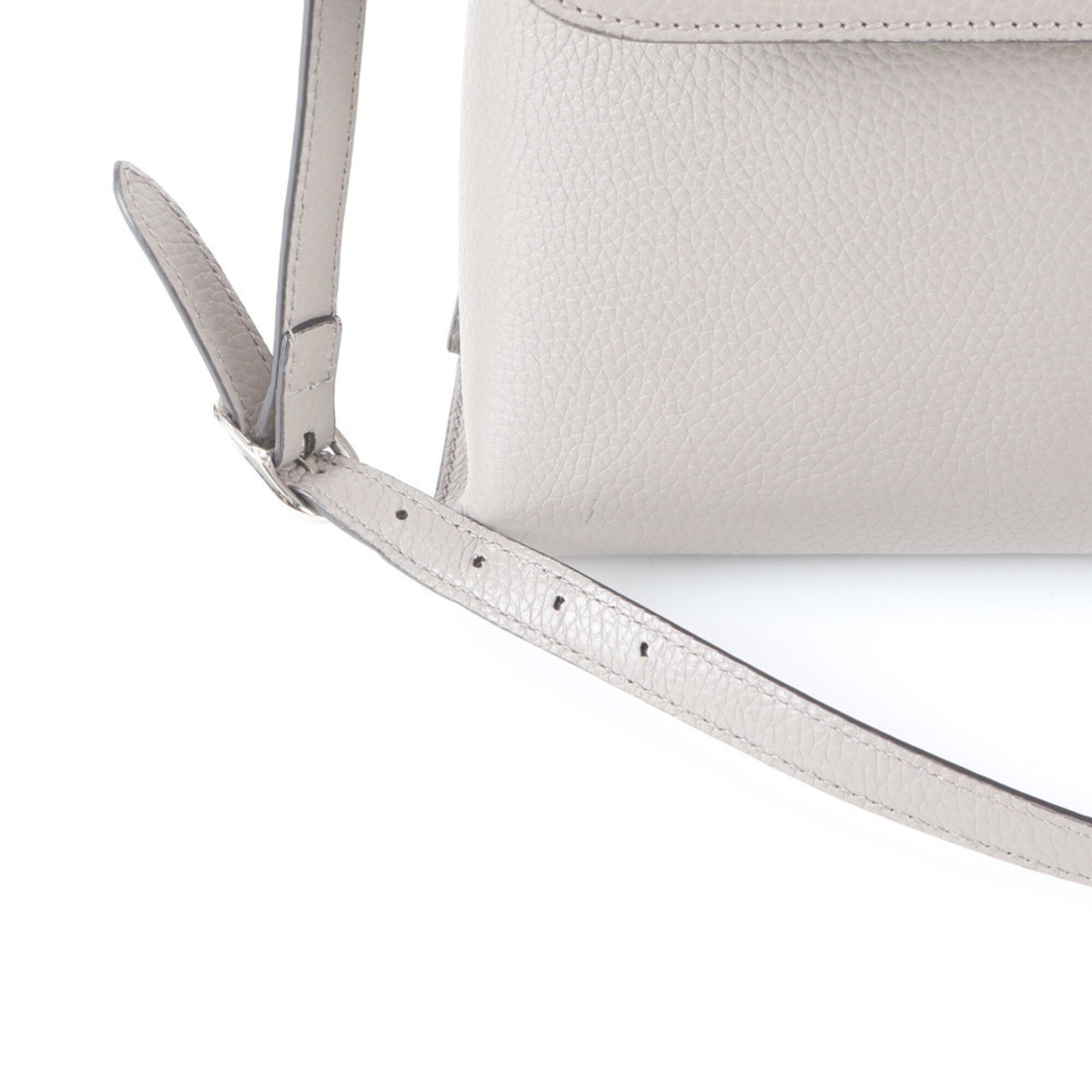 Gucci Gray Leather Handbag Shoulder Bag (Pre-Owned)