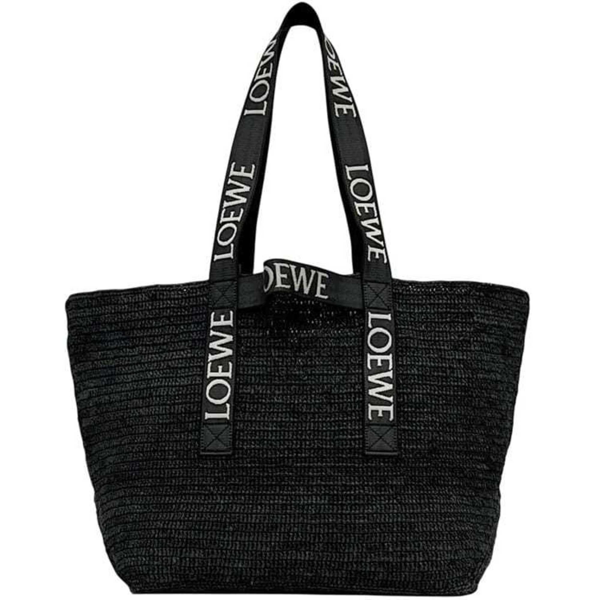 Loewe Black Raffia Tote Bag (Pre-Owned)
