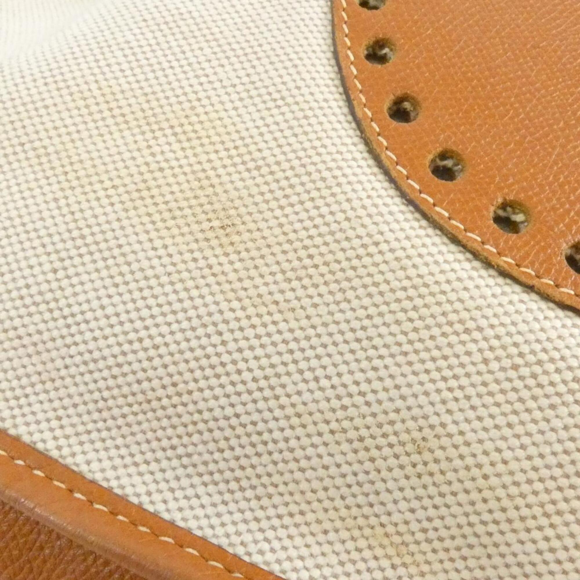 Hermes Evelyne Cognac Toile H Epsom Leather Shoulder Bag (Pre-Owned)