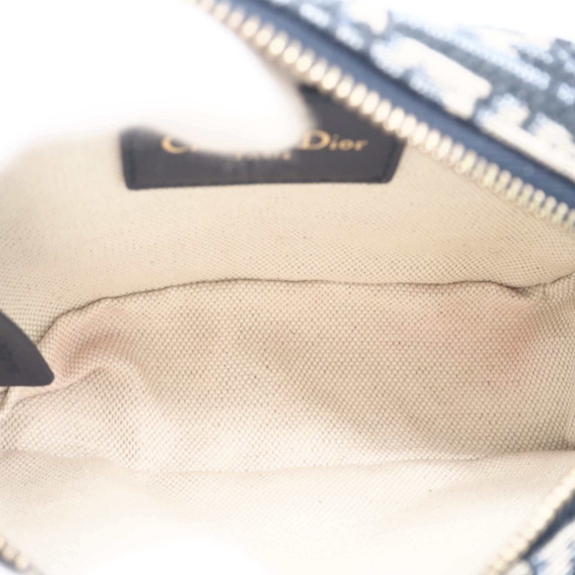 Christian Dior Trotter Beige Blue Canvas Leather Fanny Pack (Pre-Owned)