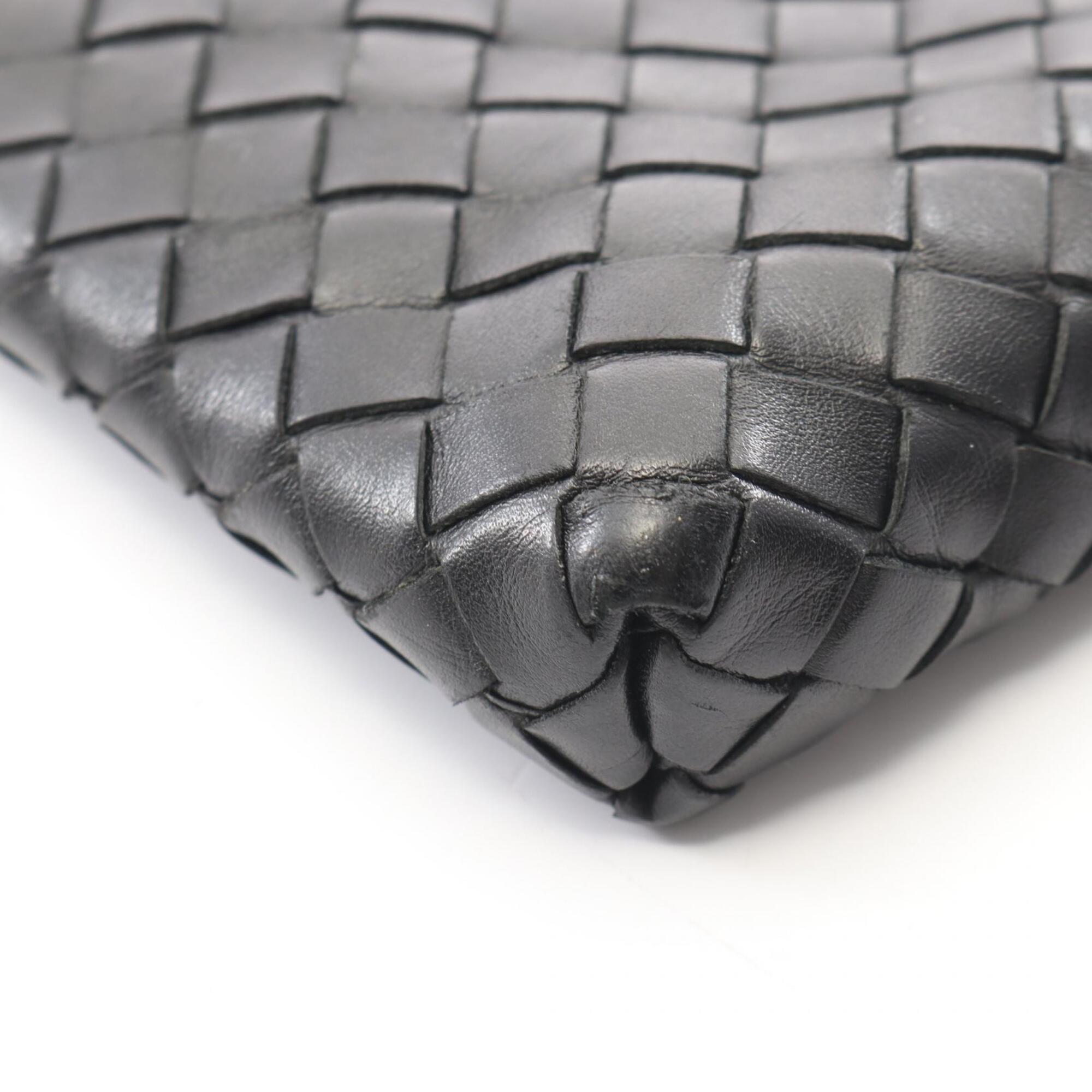 Bottega Veneta Intrecciato Black Intrecciato Handbag Shoulder Bag (Pre-Owned)