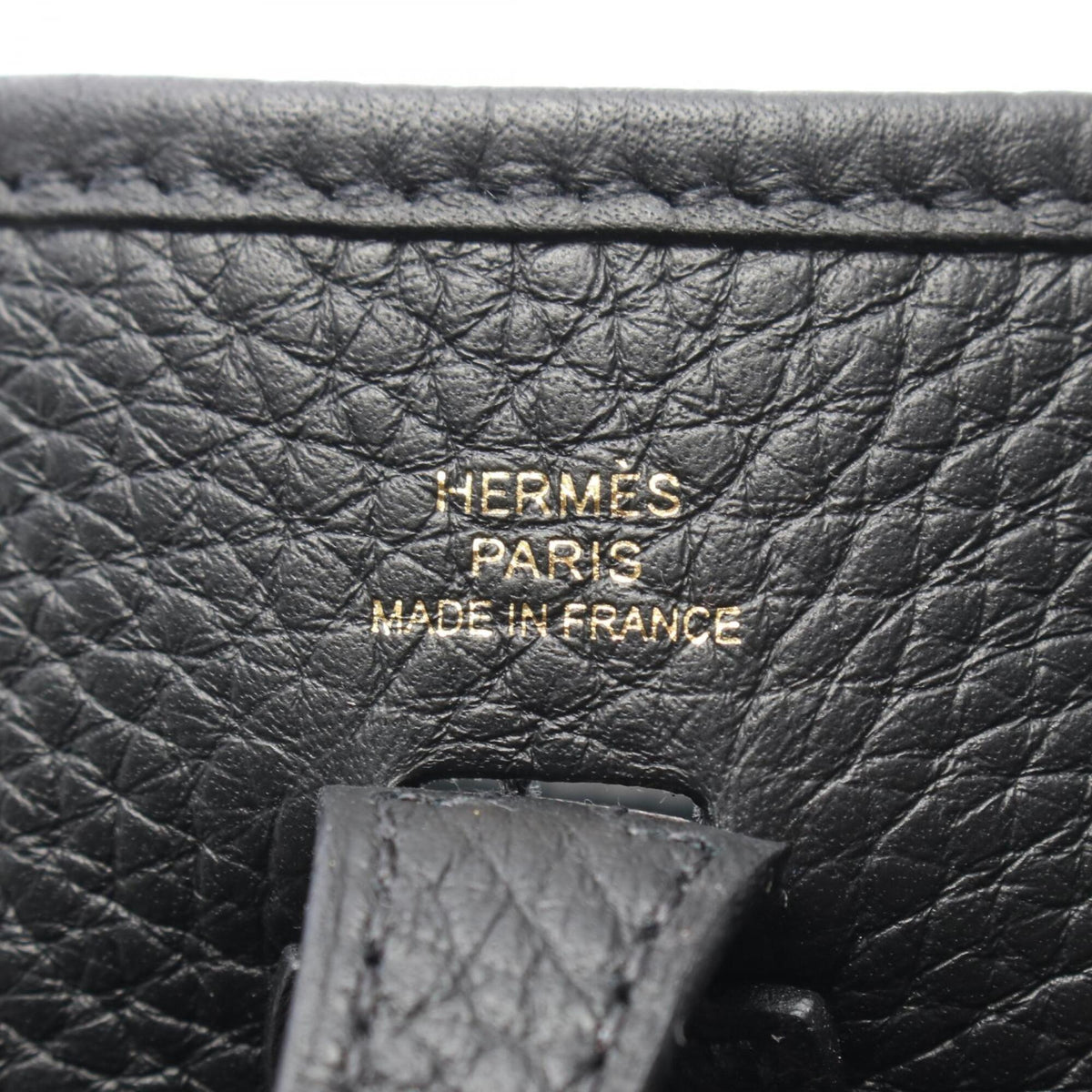 Hermes Black Taurillon Clemence Leather Shoulder Bag (Pre-Owned)